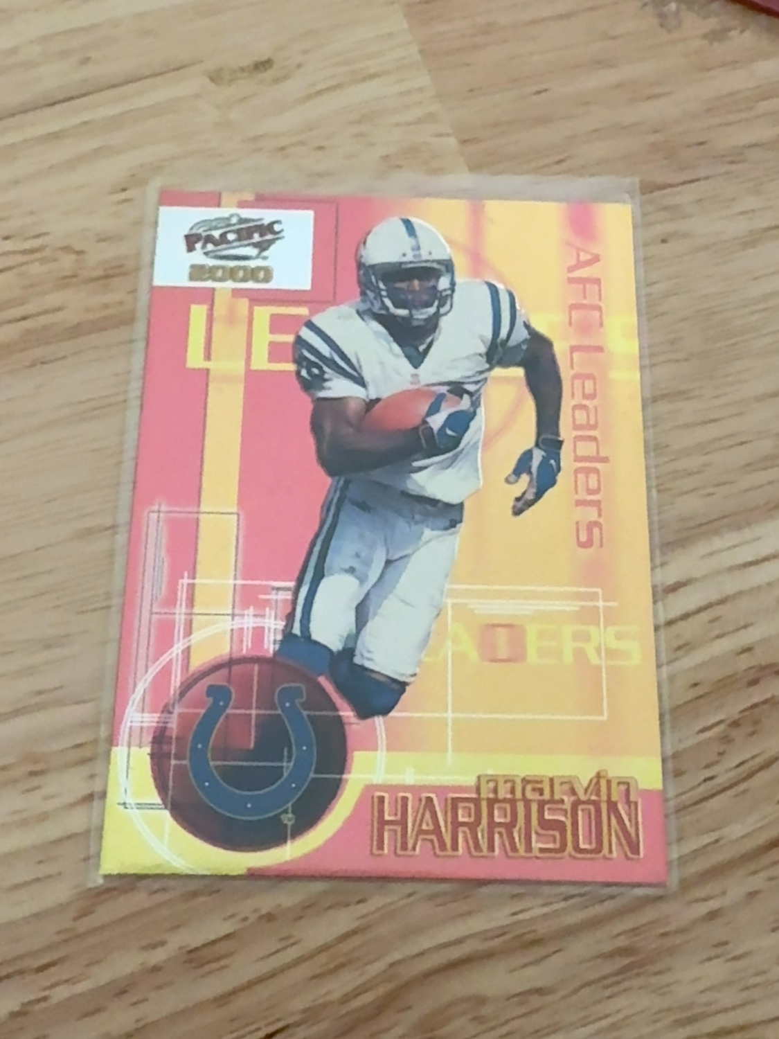 2000 Pacific Marvin Harrison “AFC Leaders” Foil Insert Card! Indianapolis Colts!! #3