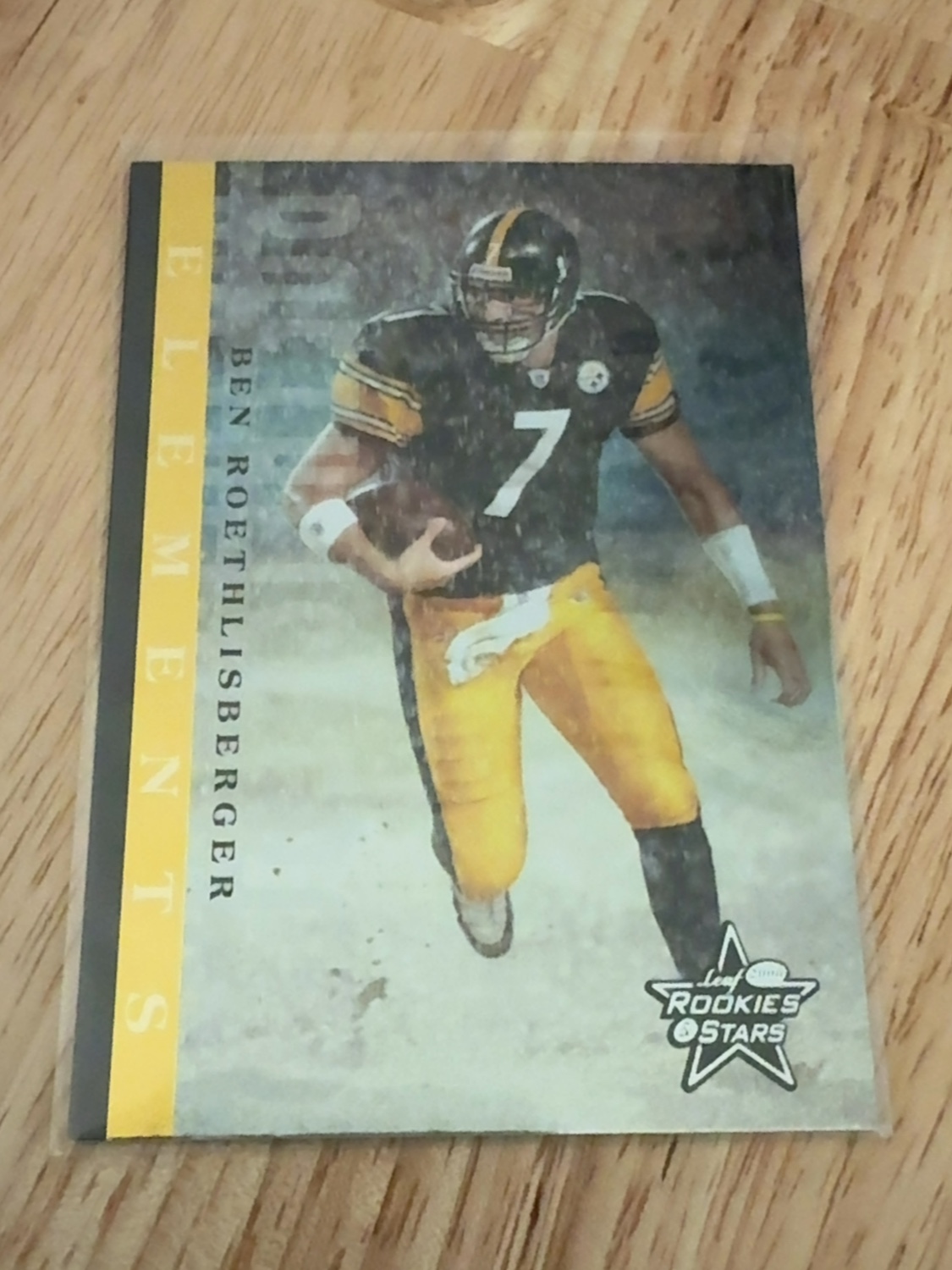 2006 Leaf Rookies & Stars Ben Roethlisberger Elements Insert Card! Pittsburgh Steelers!! #E-1 Foil Parallel