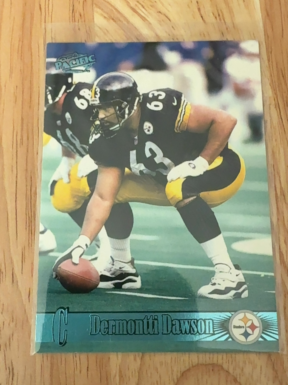 1998 Pacific Dermontti Dawson Platinum Blue Parallel! Pittsburgh Steelers!! #336