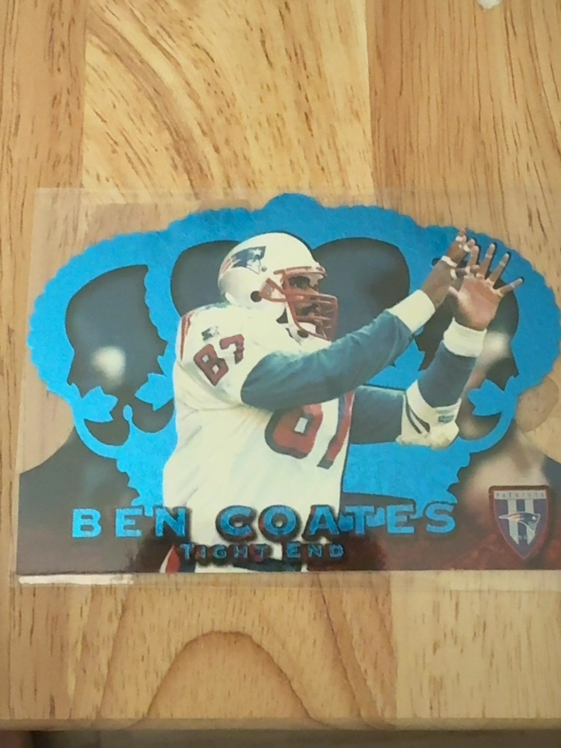 1996 Pacific Crown Royale Ben Coates Blue Foil Parallel! New England Patriots!! #CR-66
