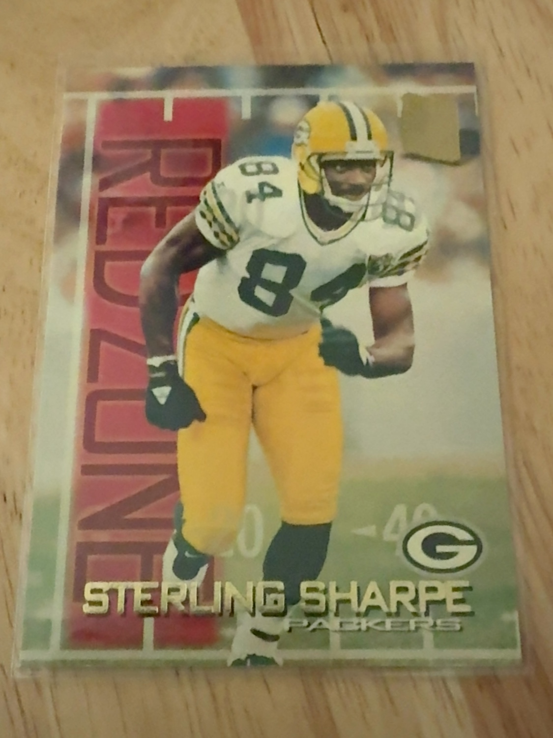 1994 Stadium Club Sterling Sharpe “Red Zone” Insert Card! Green Bay Packers!! HOF! #595