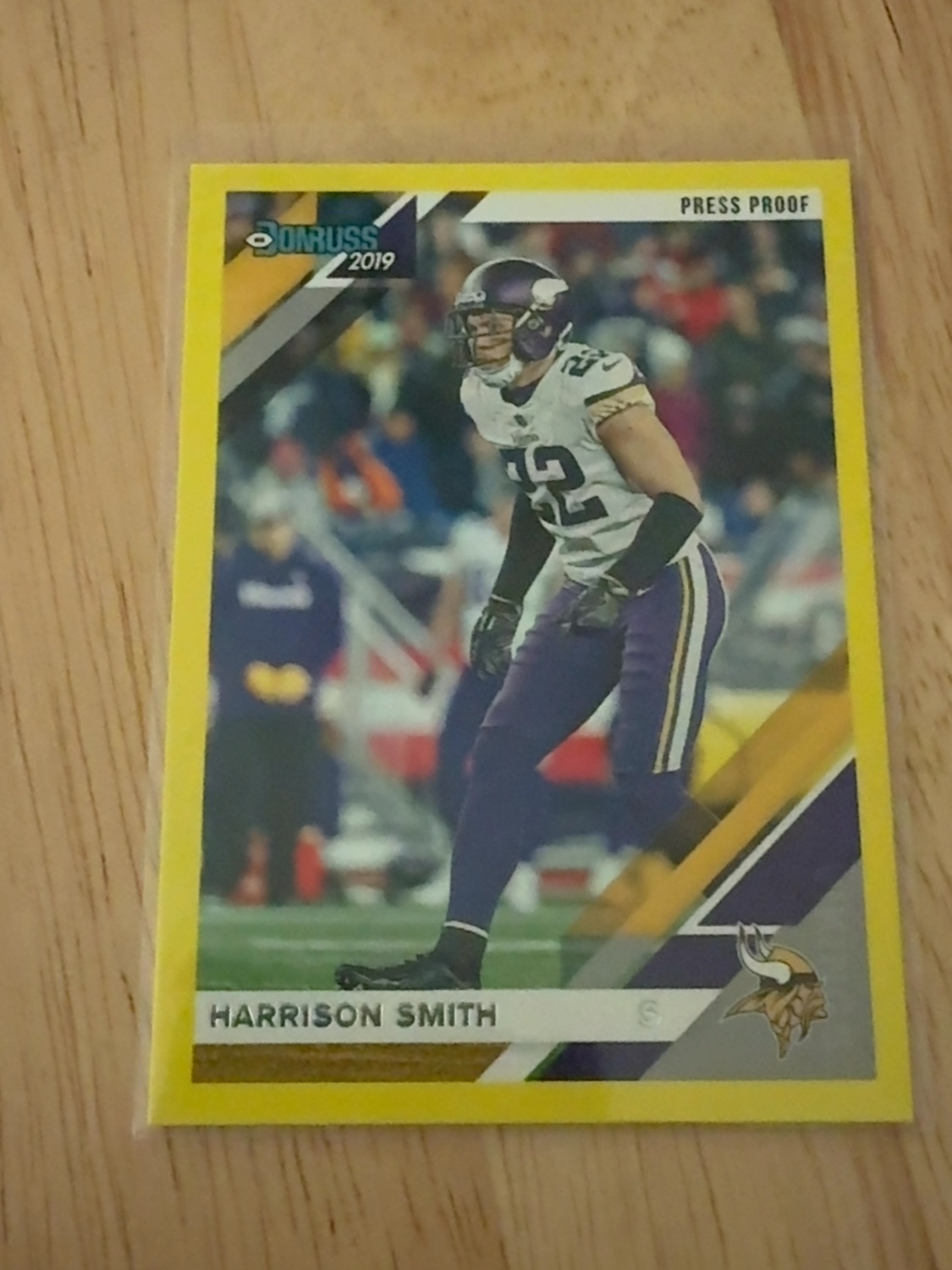 2019 Donruss Harrison Smith Yellow Press Proof Parallel! Minnesota Vikings! #159