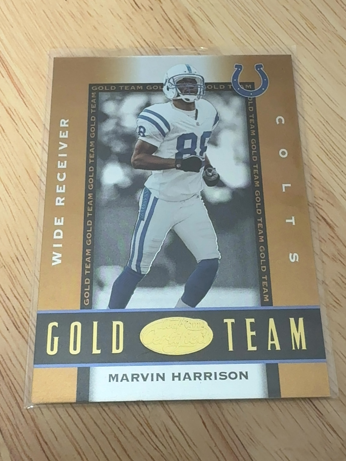 2002 Leaf Certified  Marvin Harrison Gold Team Insert! Indianapolis Colts! #GT18
