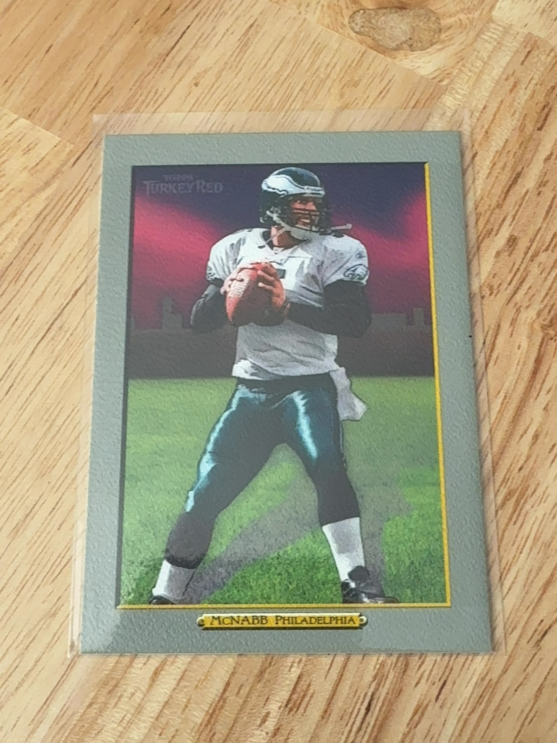 2005 Topps Turkey Red Donovan McNabb Purple Sky Ad Back Double Variation! Philadelphia Eagles! #136
