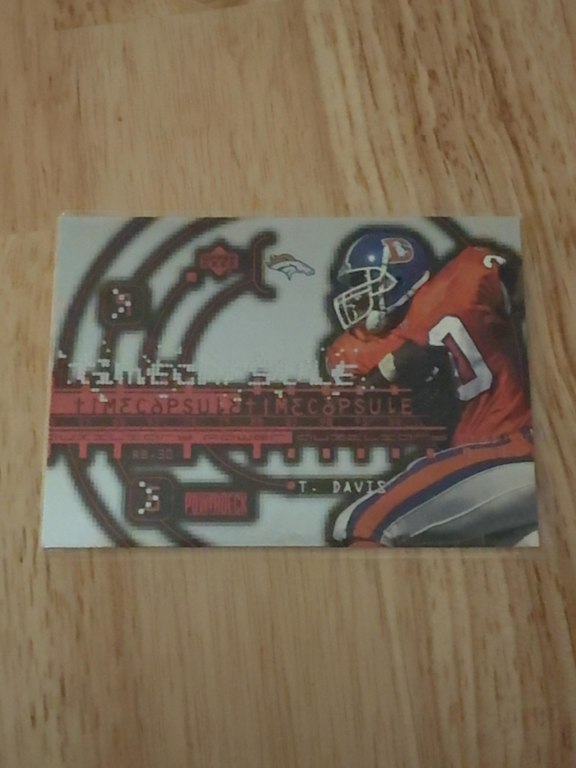 1999 Upper Deck Power-Deck Terrell Davis Time Capsule Auxiliary Insert Card! Denver Broncos! #AUX-T3    