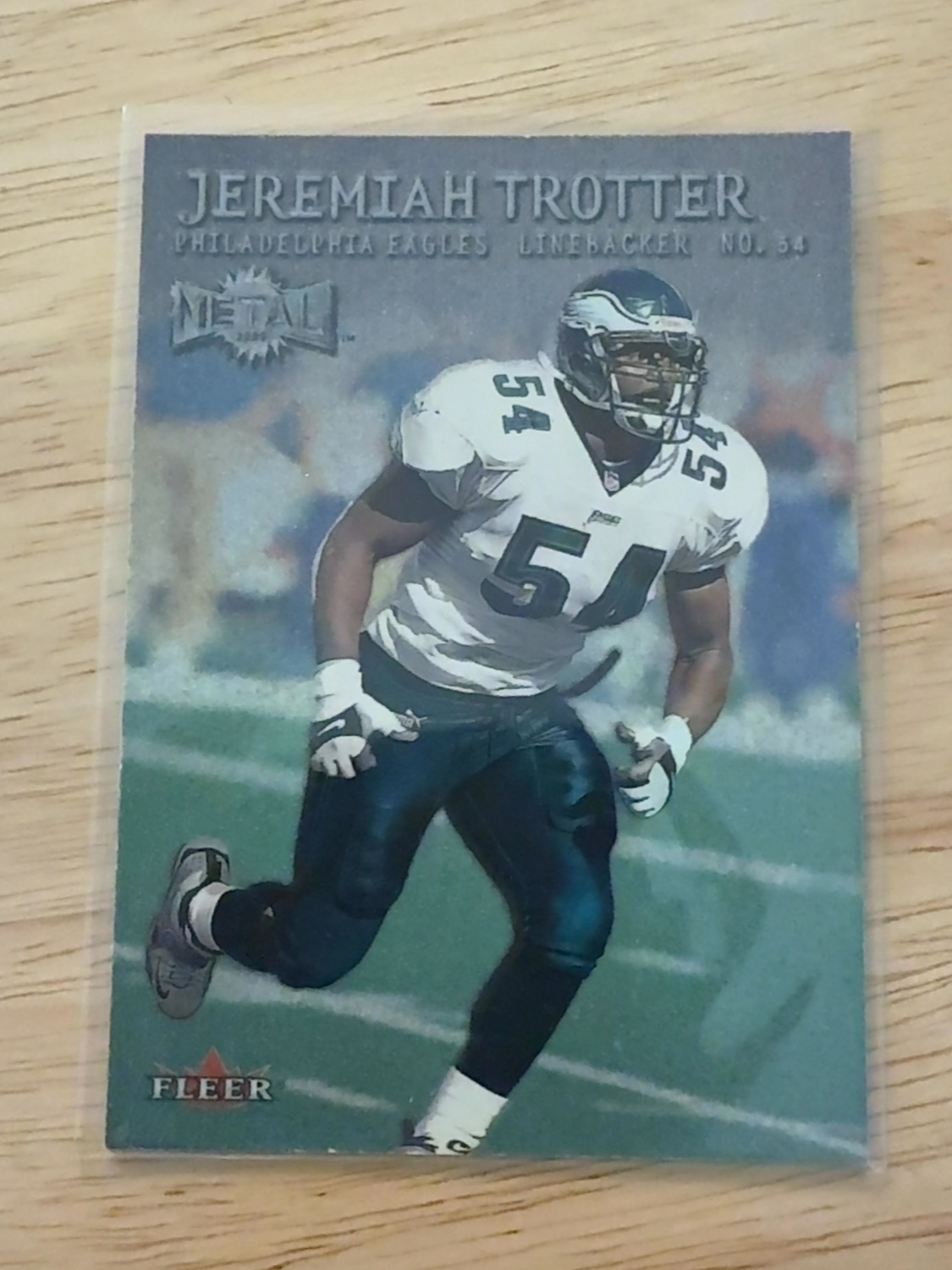 2000 Fleer Metal Jeremiah Trotter 1 of only 3 rookies made!! Philadelphia Eagles #44