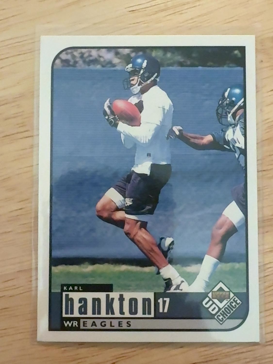 1998 UD Choice Karl Hankton only true rookie card printed! Panthers Eagles #396