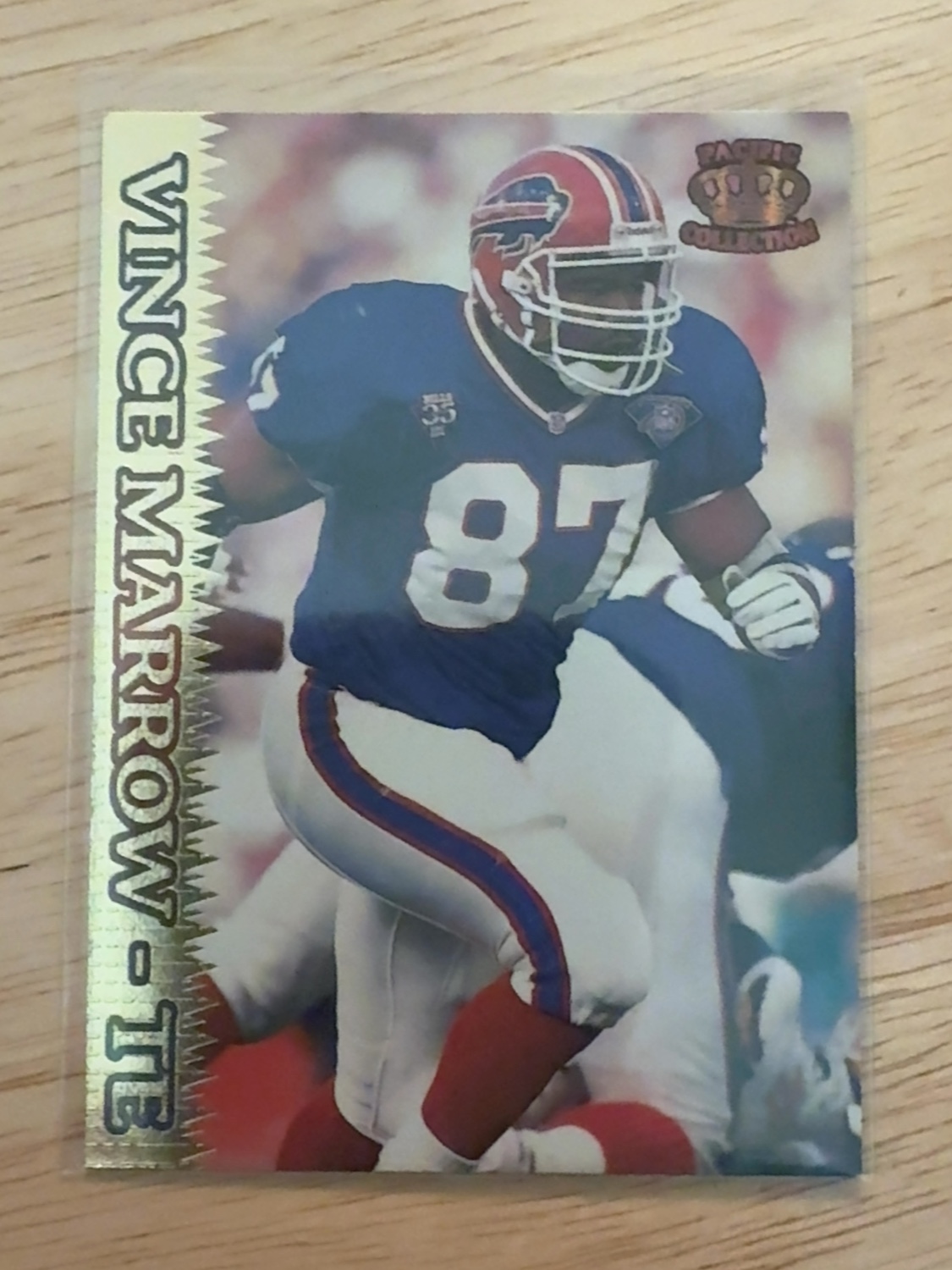 1995 Pacific Vince Marrow only rookie card made! Buffalo Bills #317