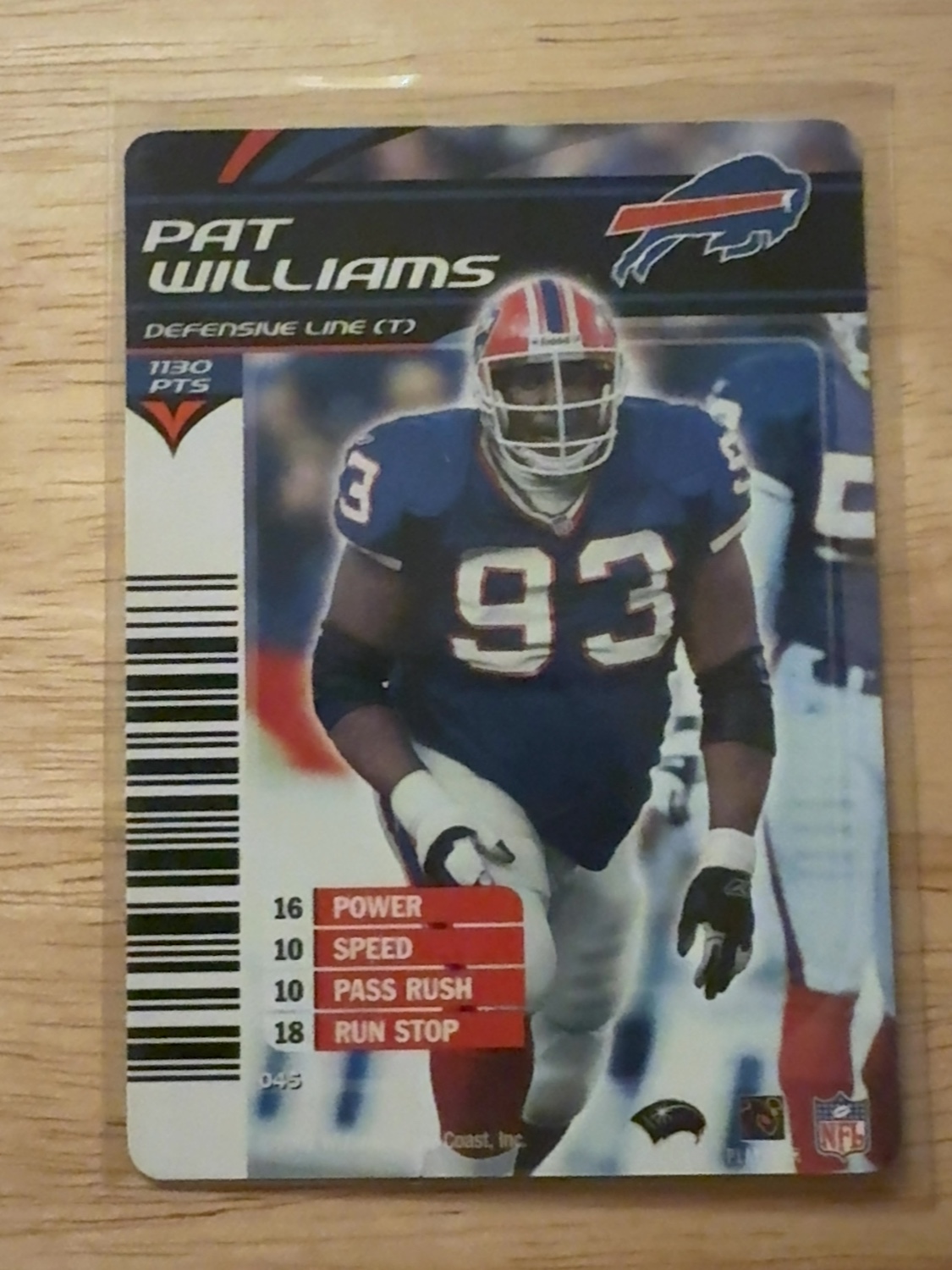 2002 NFL Showdown Pat Williams only rookie card ever made!! Buffalo Bills Minnesota Vikings #043