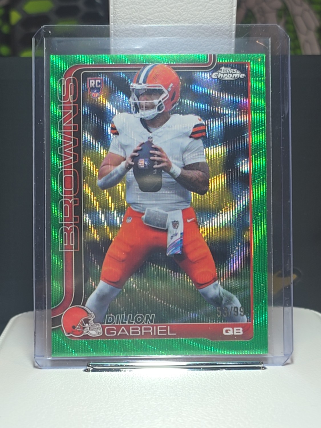 2025 Topps Chrome Football Dillon Gabriel #317 Green Wave 53/99