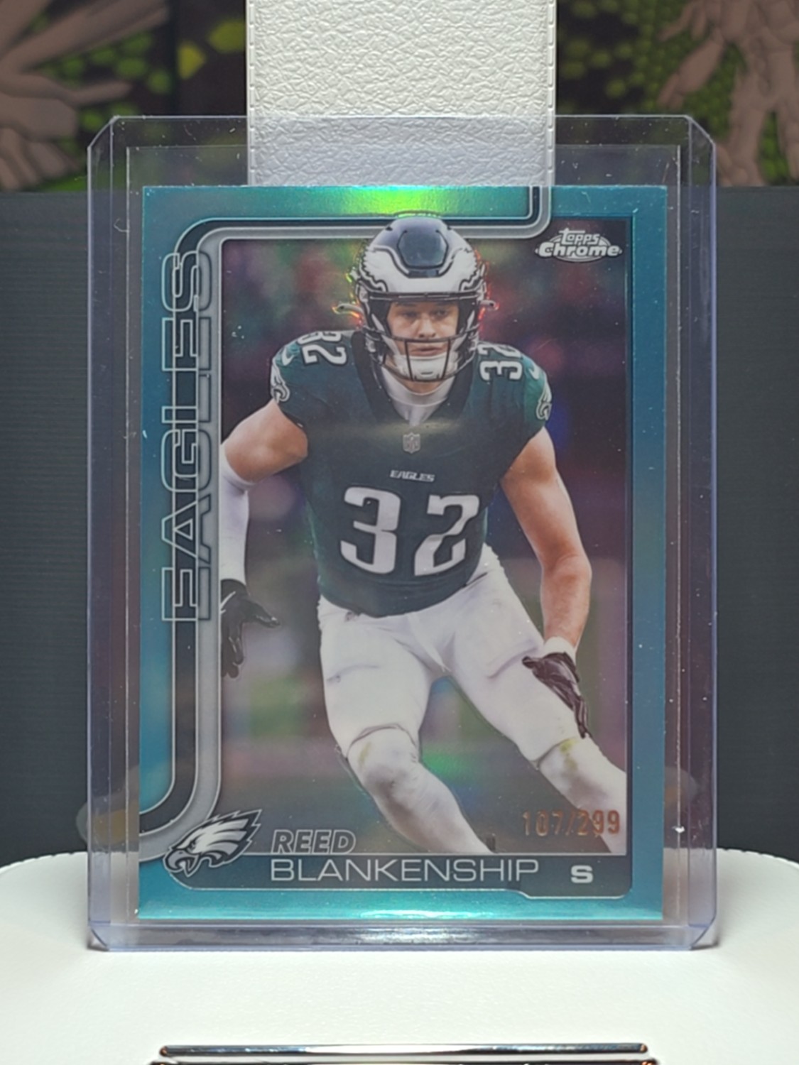 2025 Topps Chrome Football Reed Blankenship #251 Teal Refractor 107/299