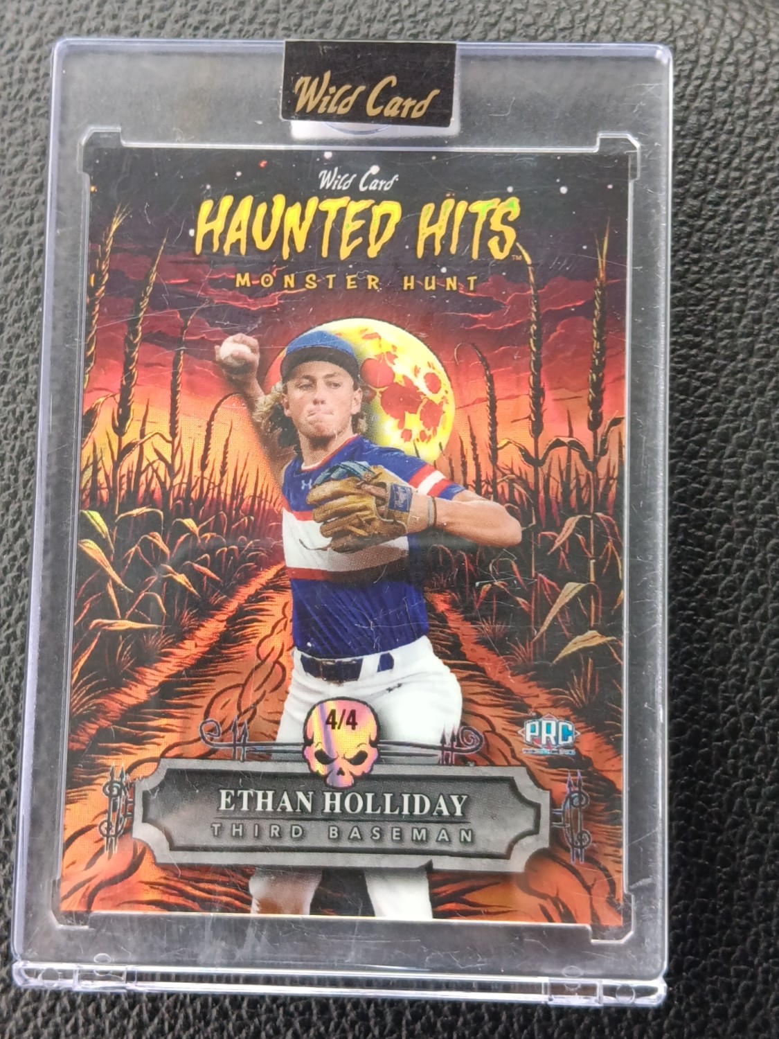 2025 Wild Card Ethan Holliday #4/4 Haunted Hits Holo PRC