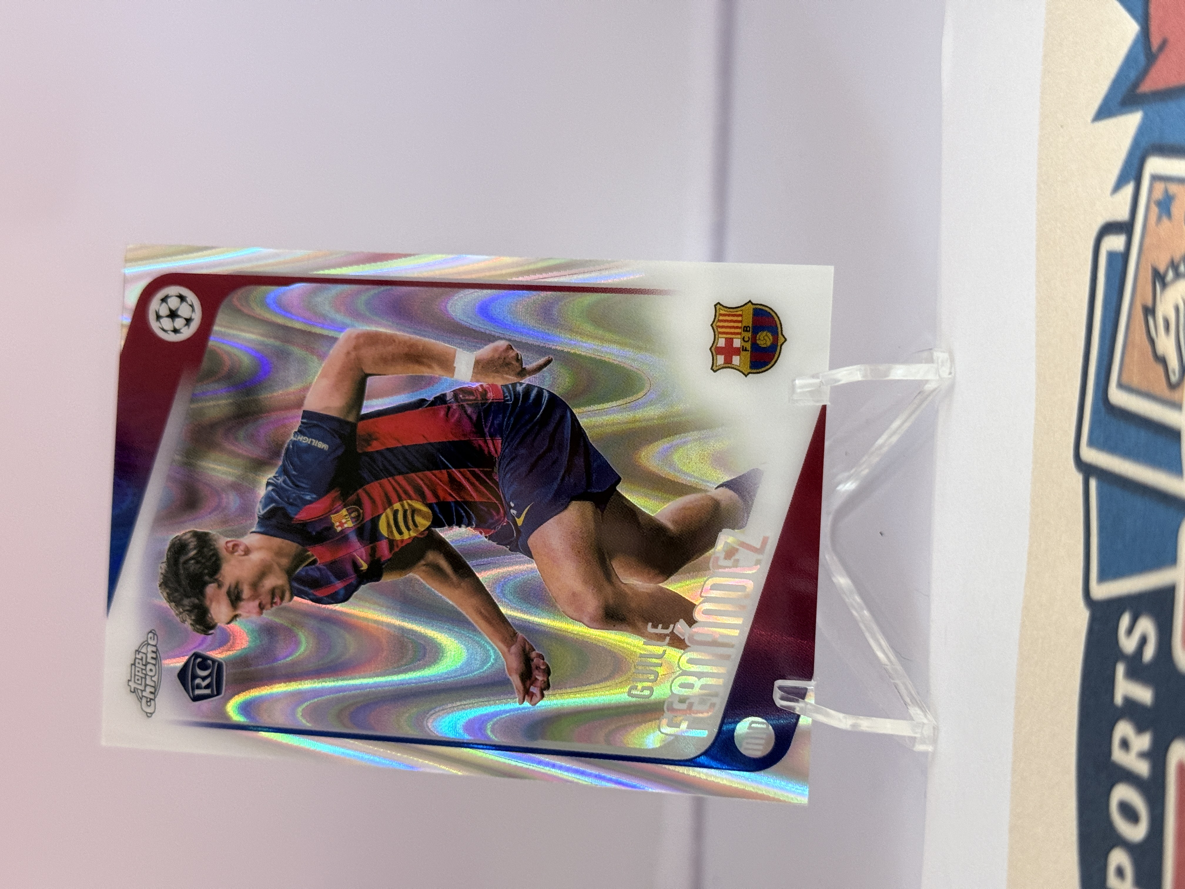2025-26 Topps Chrome UEFA Club Competitions Guille Fernandez #190 Lava Refractor