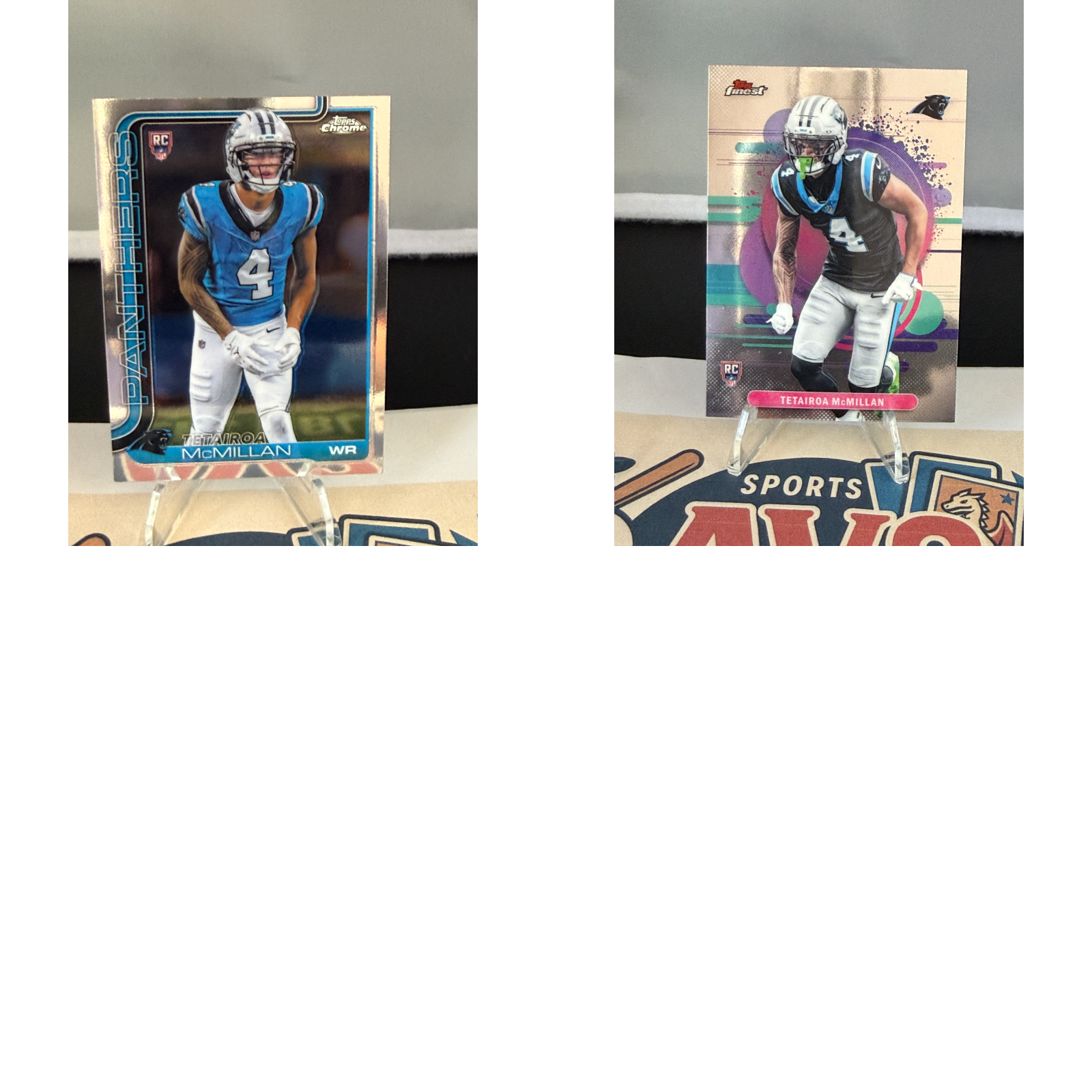 2025 Topps Chrome Football and Finest Football Tetairoa McMillan #326/115 Base / Uncommon