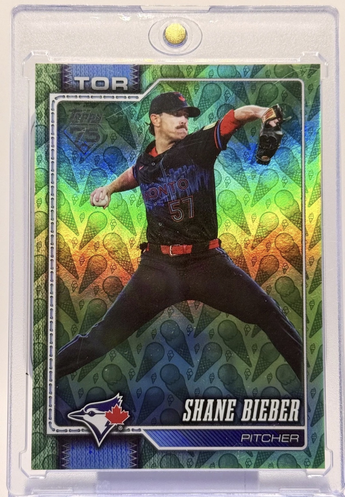 2026 Topps Series Two Shane Bieber #422 Ice Cream Foil