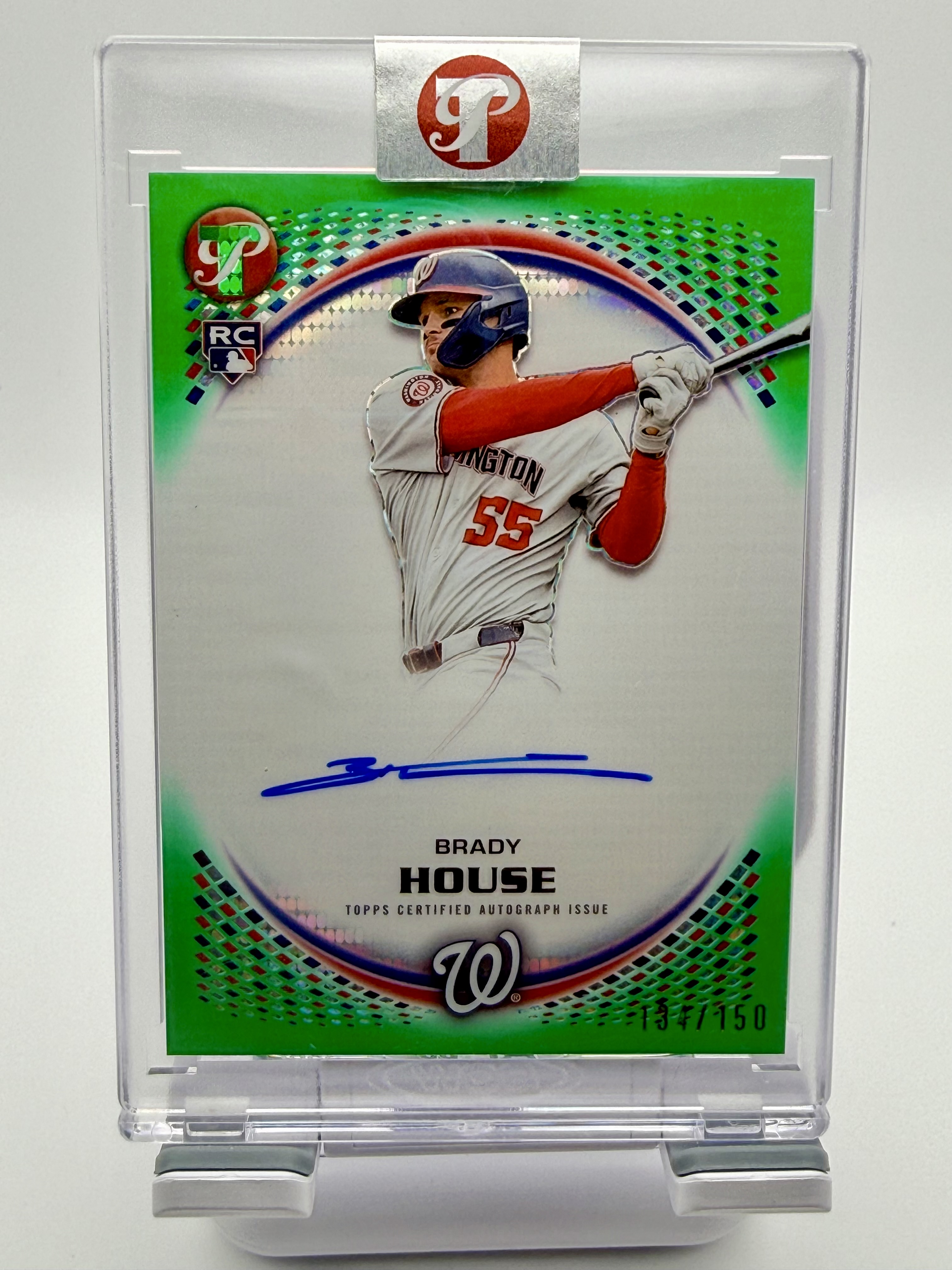 2026 Topps Pristine - Pristine Encased Autographs Brady House #PA-BH Green Refractor