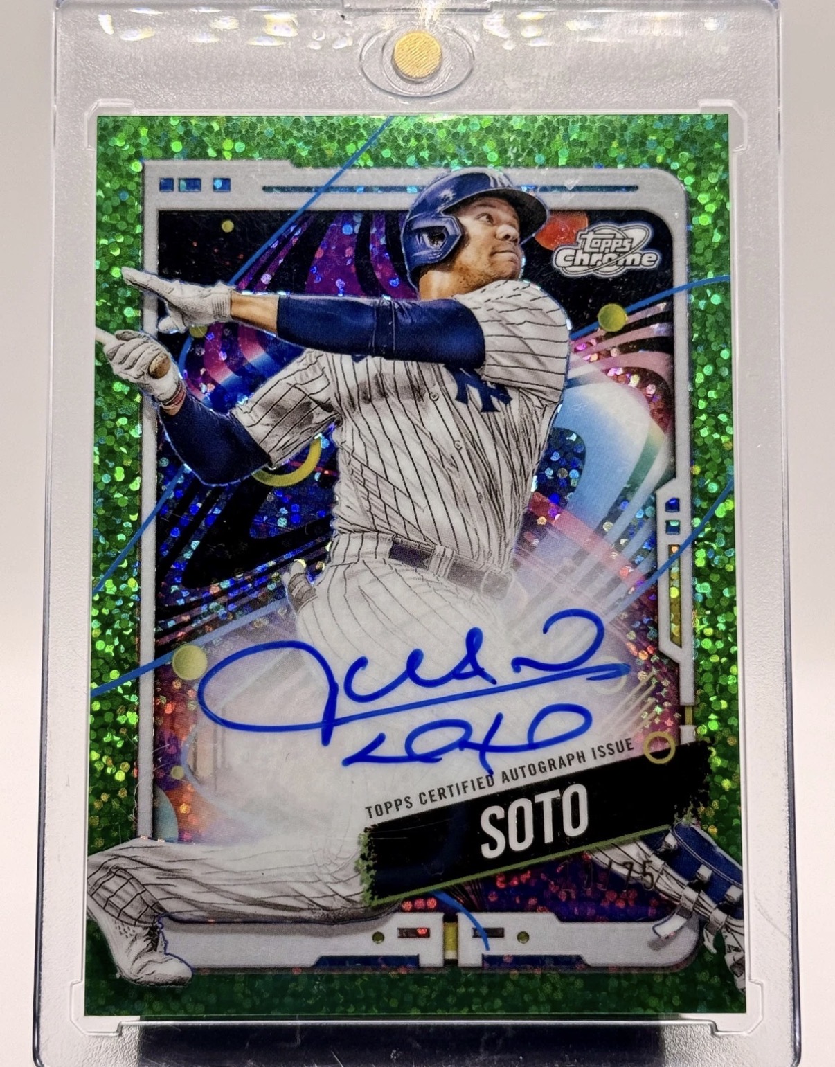 2024 Topps Cosmic Chrome Juan Soto #CCA-JS Green Space Dust Refractors Autograph