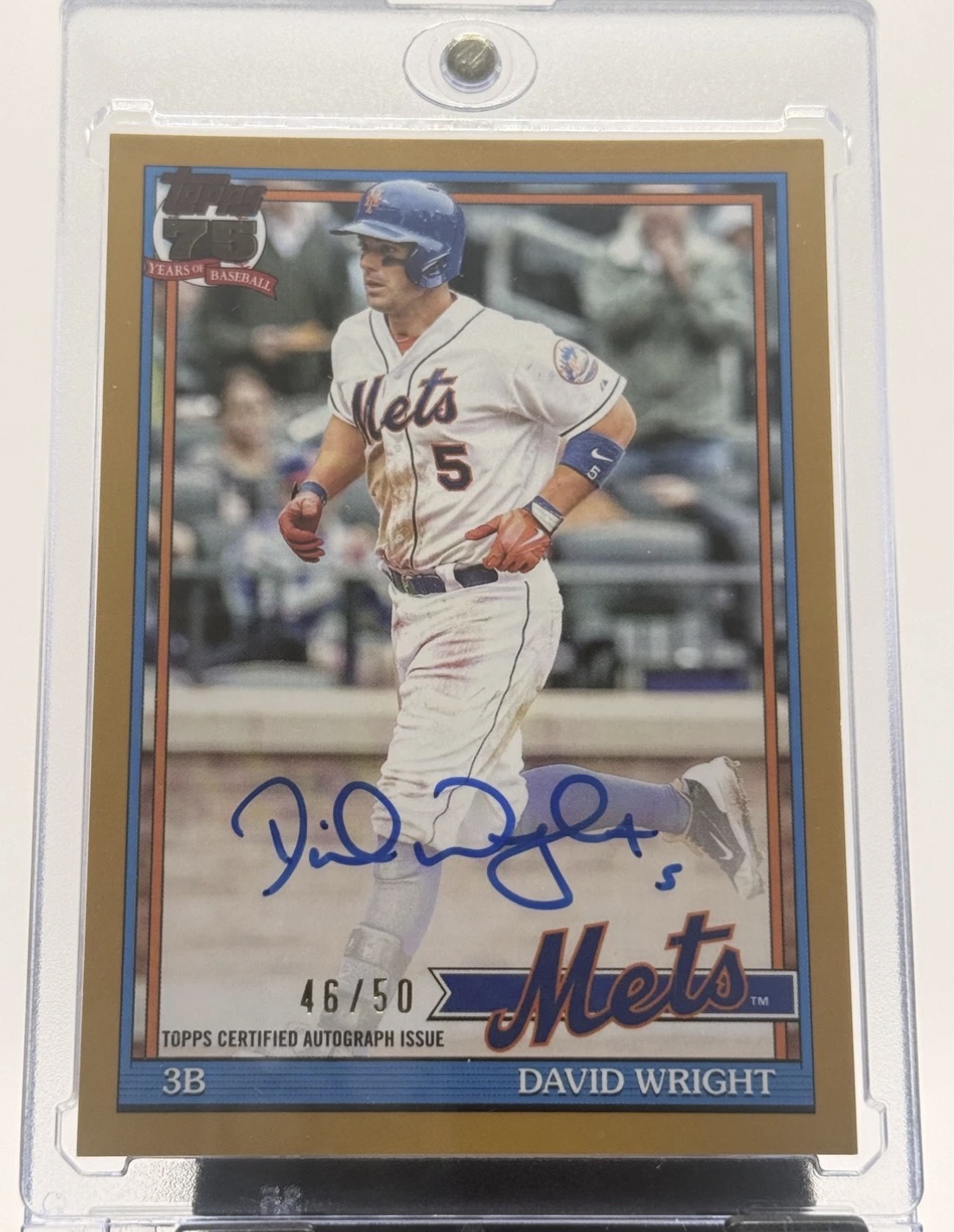 2026 Topps 35th Anniversary Autographs Gold David Wright #91A-DW Autograph Gold