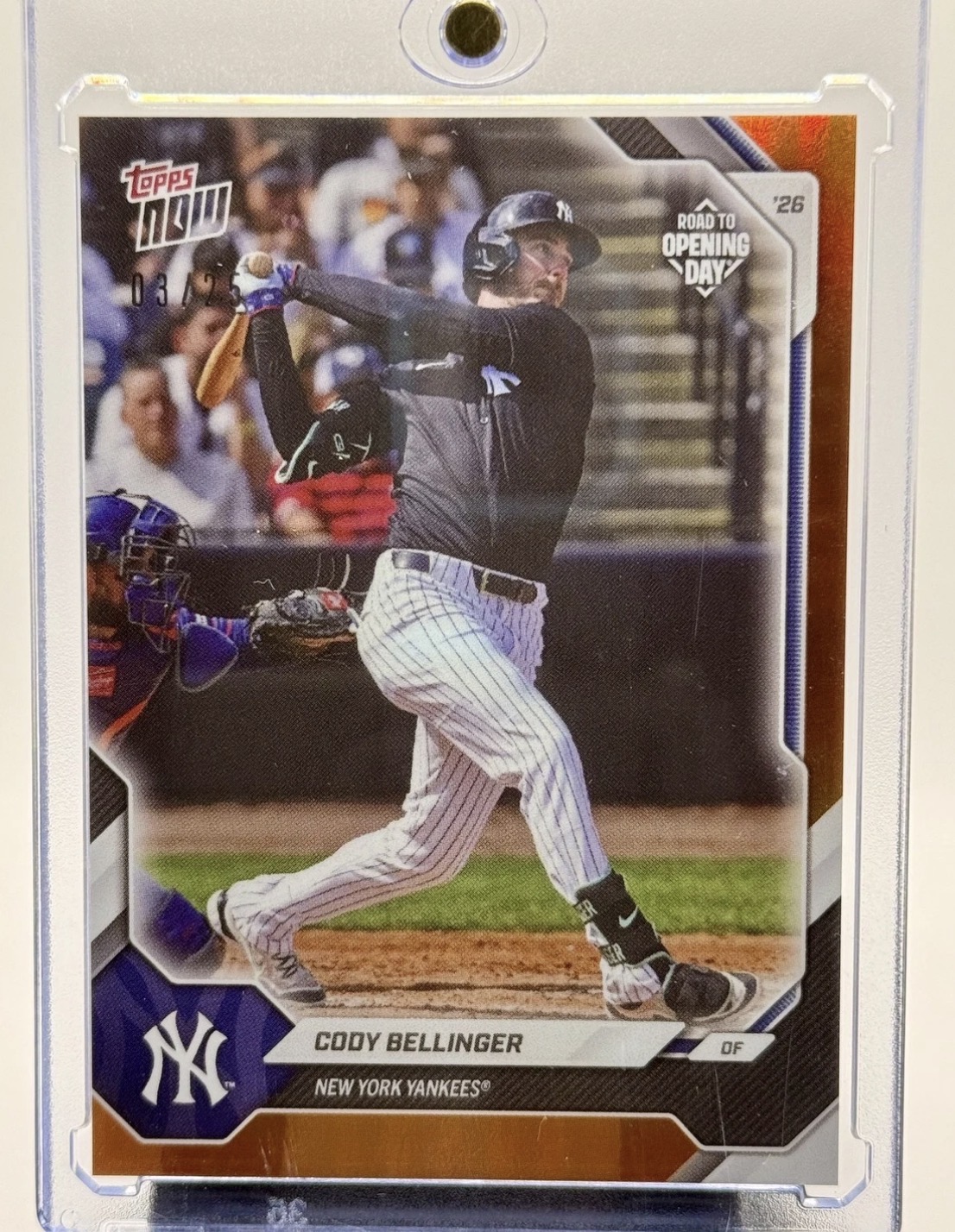 2026 Topps Now Road to Opening Day Cody Bellinger #OD-23 Orange Foil