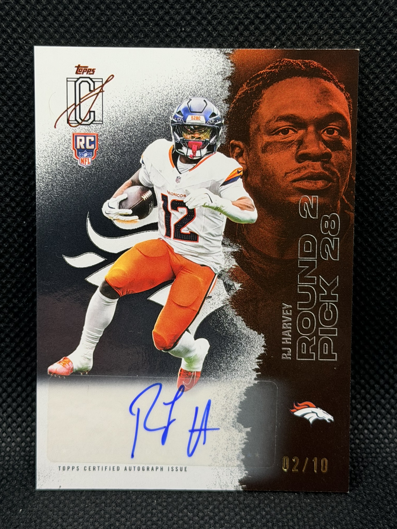2025 Signature Class RJ Harvey #127 Black Auto /10