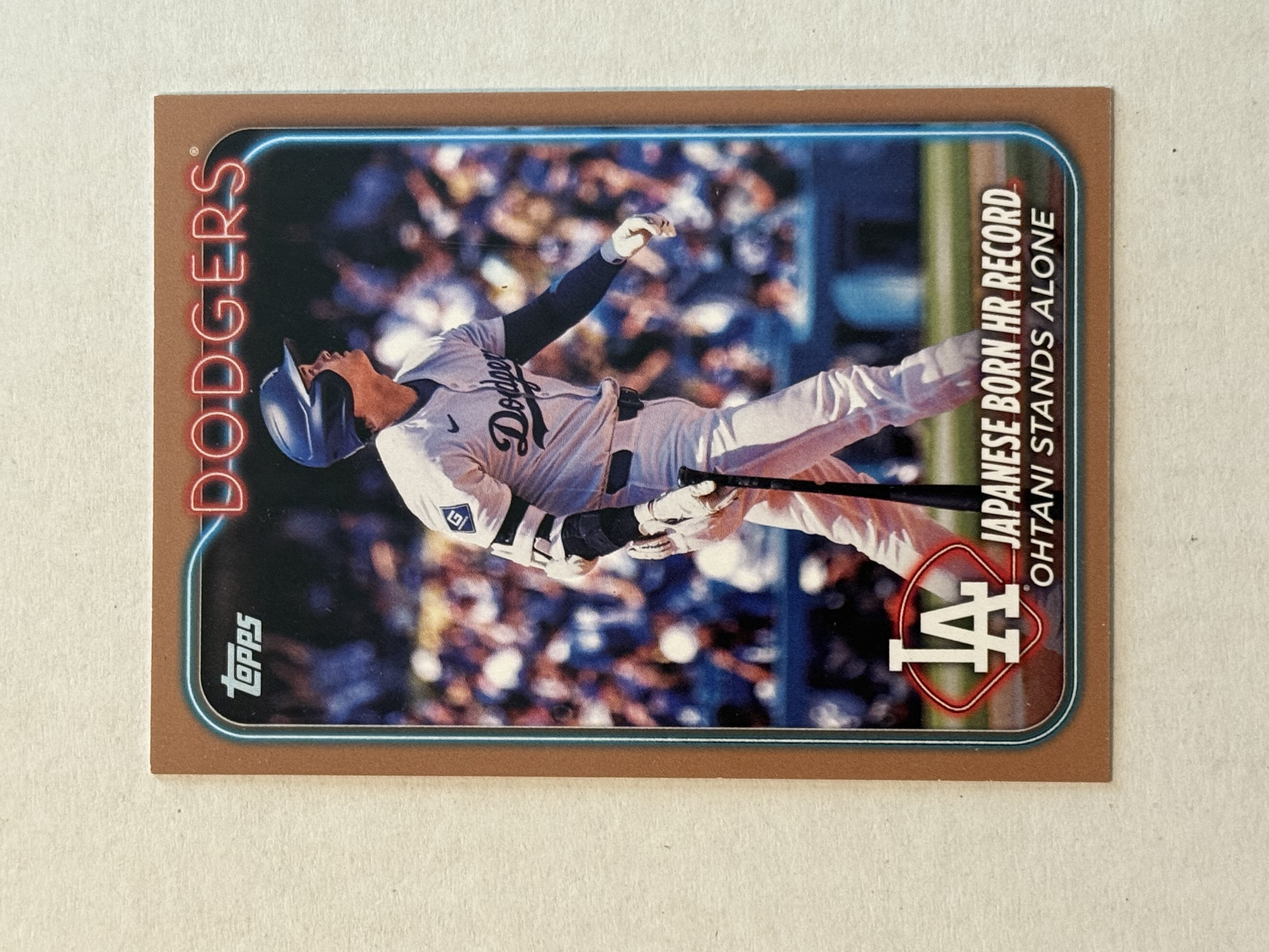 2024 Topps Update Shohei Ohtani Japanese Born HR Record #0977/2024 Gold