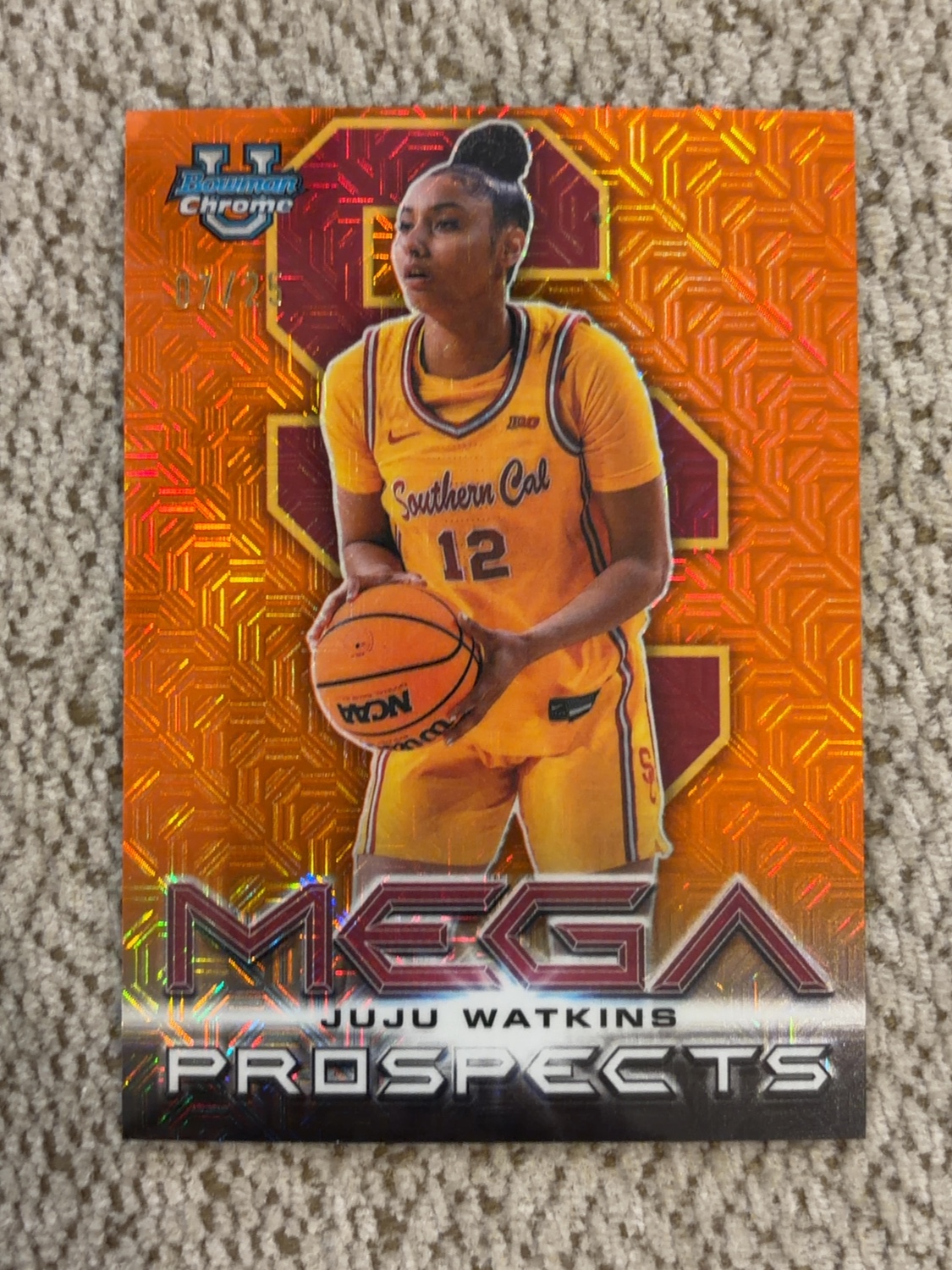 2025-2026 Bowman U Chrome Juju Watkins #MP-8 Mega Prospects Orange /25