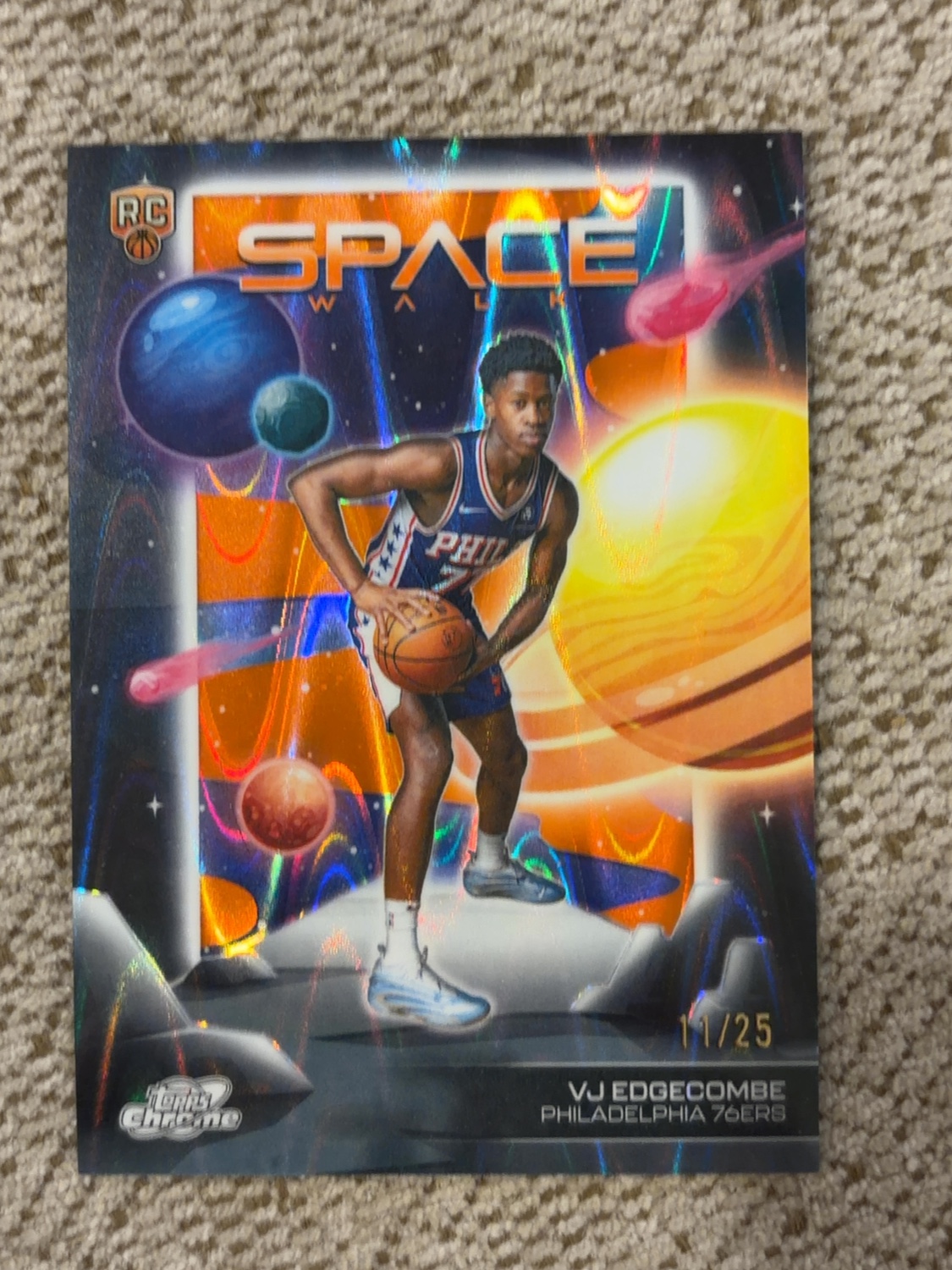 2025-2026 Topps Cosmic VJ Edgecomb #SW 14 Space Walk Orange /25