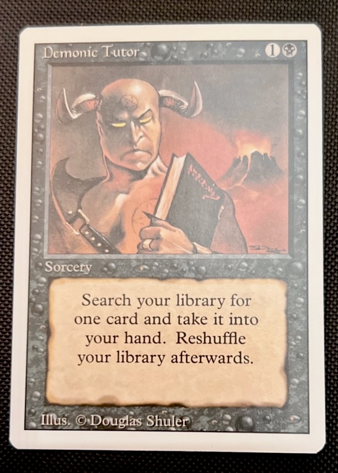 MTG Revised Edition Demonic Tutor Never Played Black Sorcery