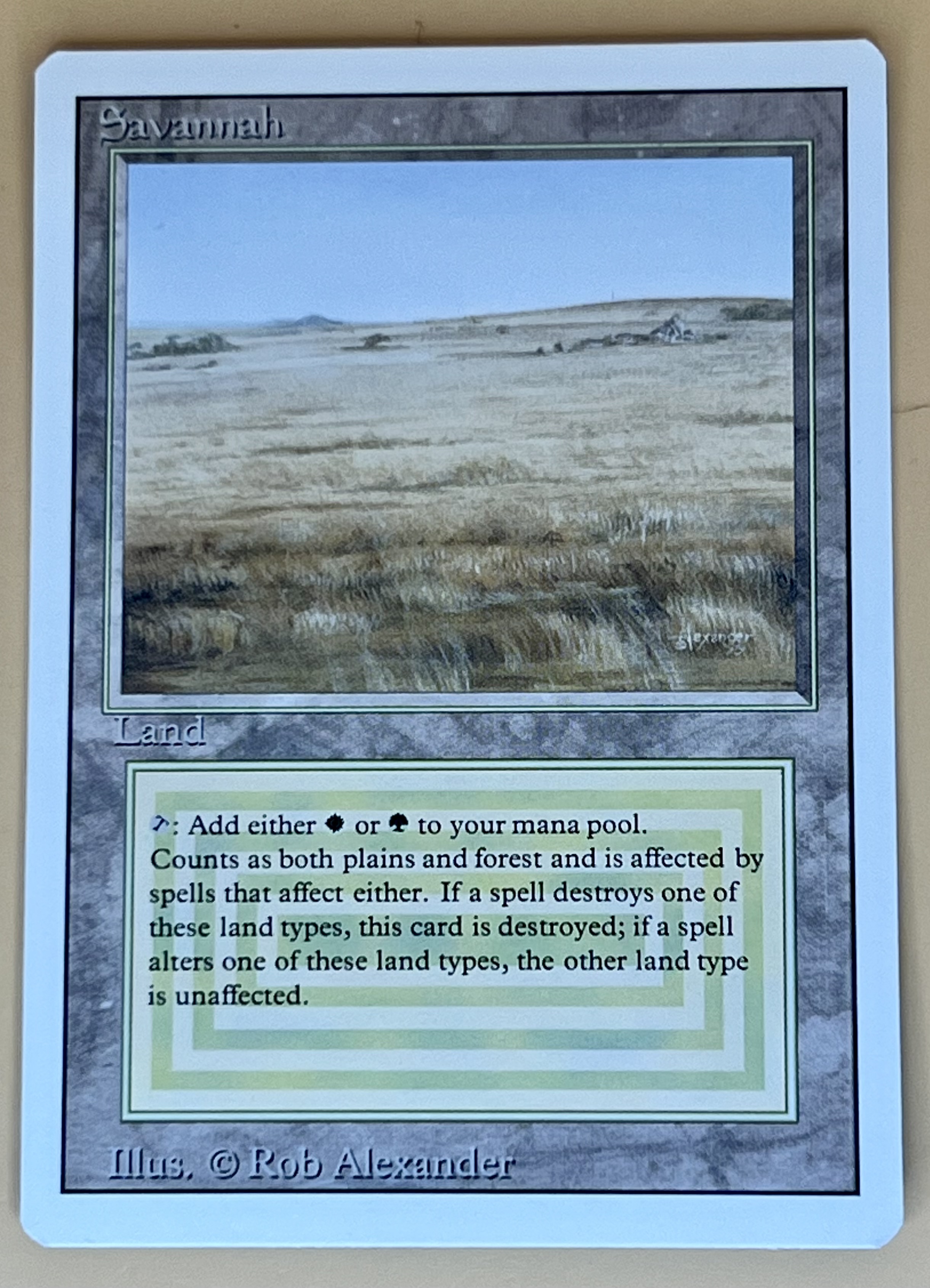 MTG Magic The Gathering Revised Edition  Savanna Dual Land Rare Land 🔥🔥