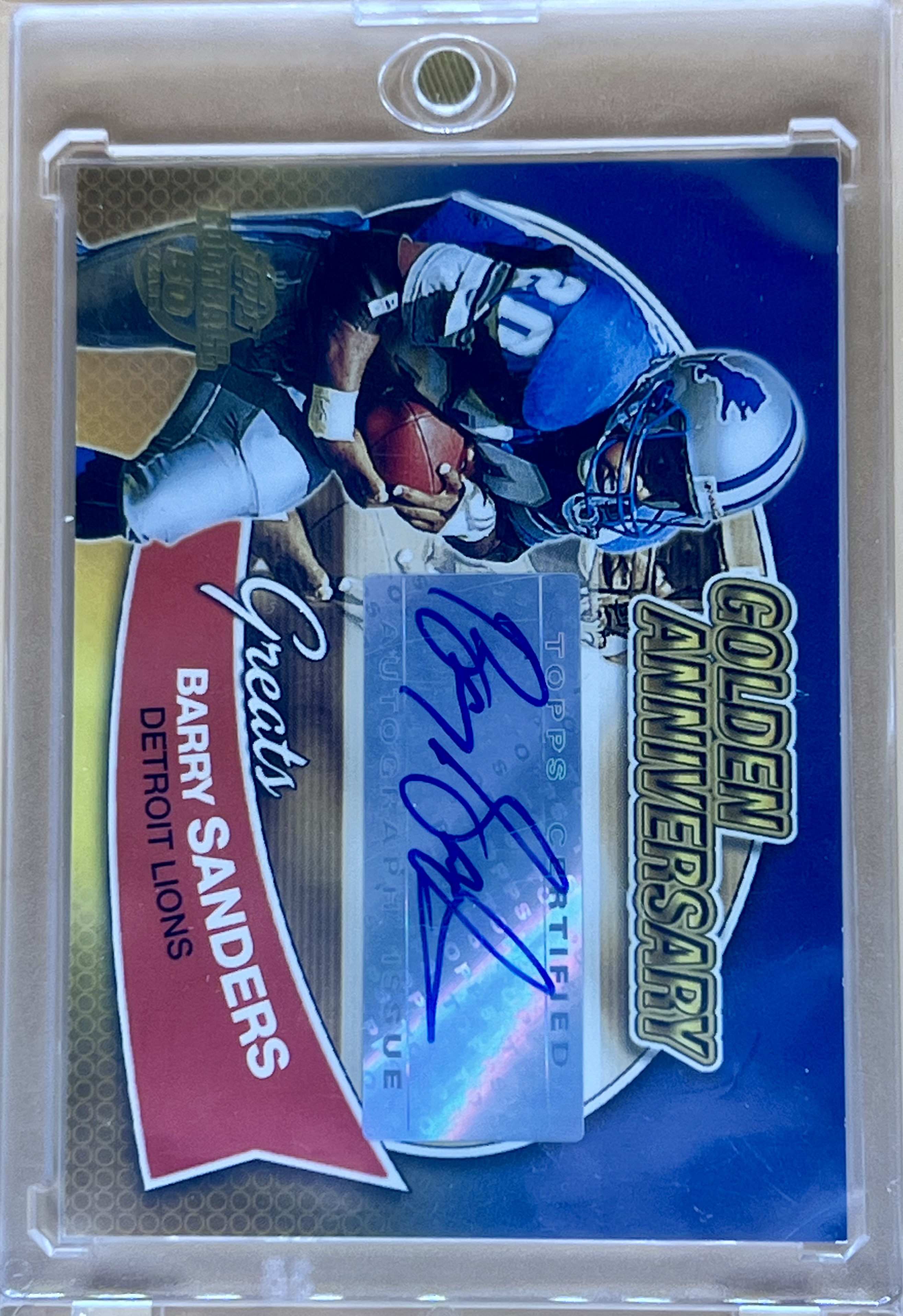 2005 Topps Barry Sanders #GAG-BS Golden Anniversary Greats Auto 👀🔥🔥🔥