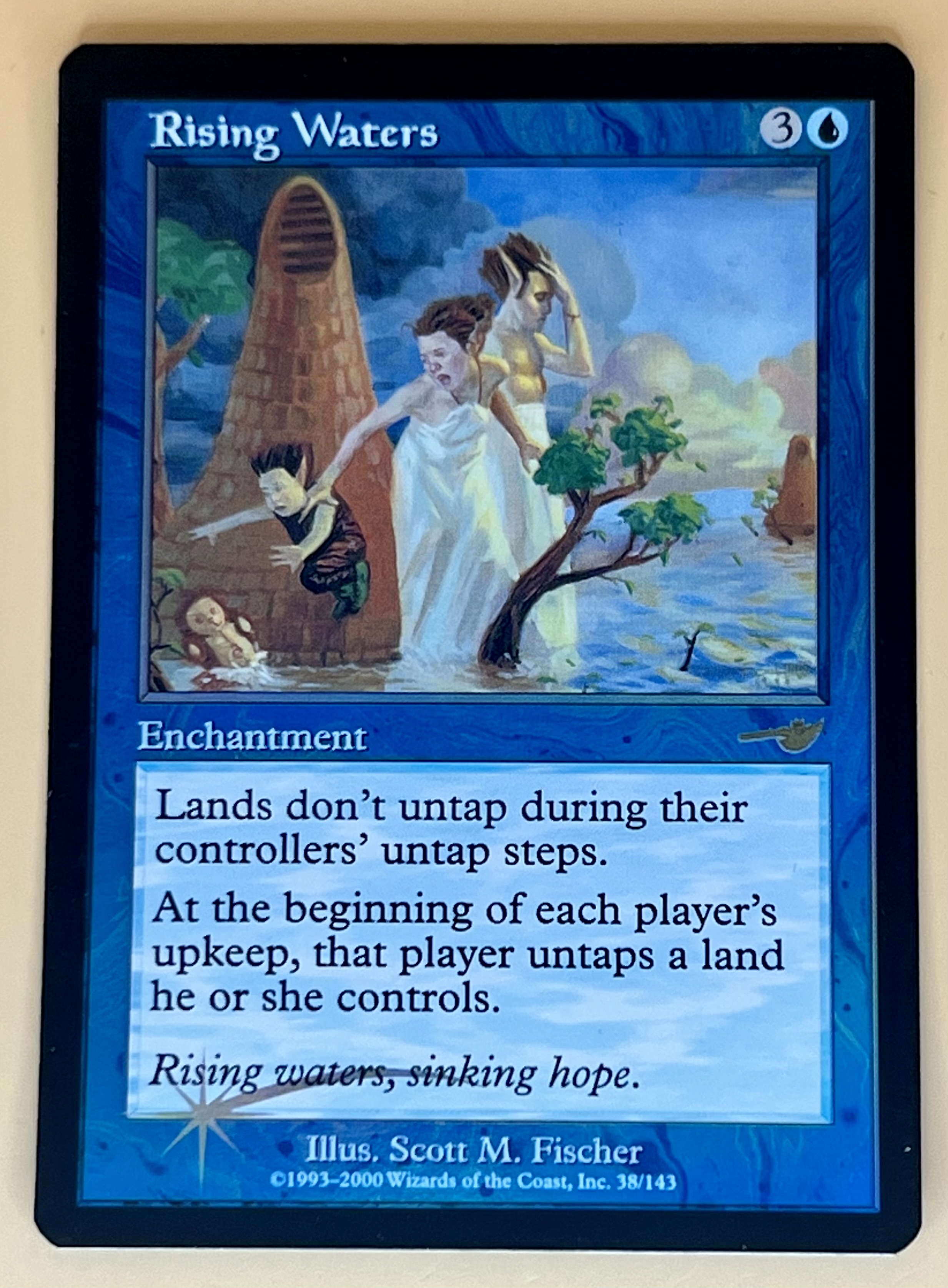 MTG Nemesis Rising Waters #38 Blue Foil Rare Never Played🔥🔥