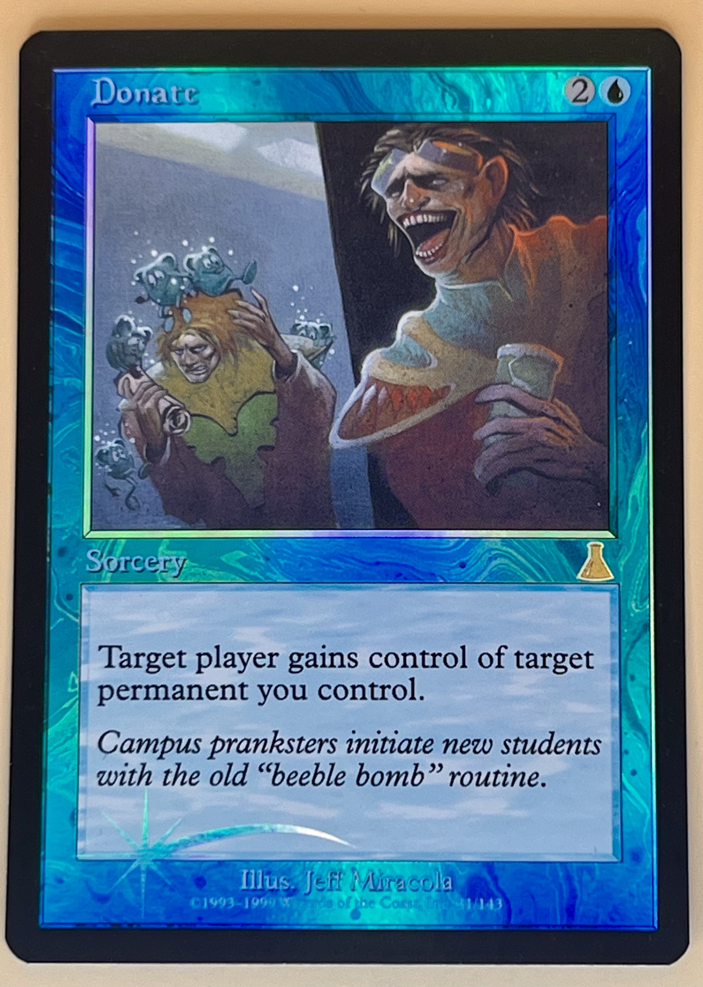 MTG Urza’s Destiny Donate #31 Blue Foil Rare Never Played 🔥🔥🔥