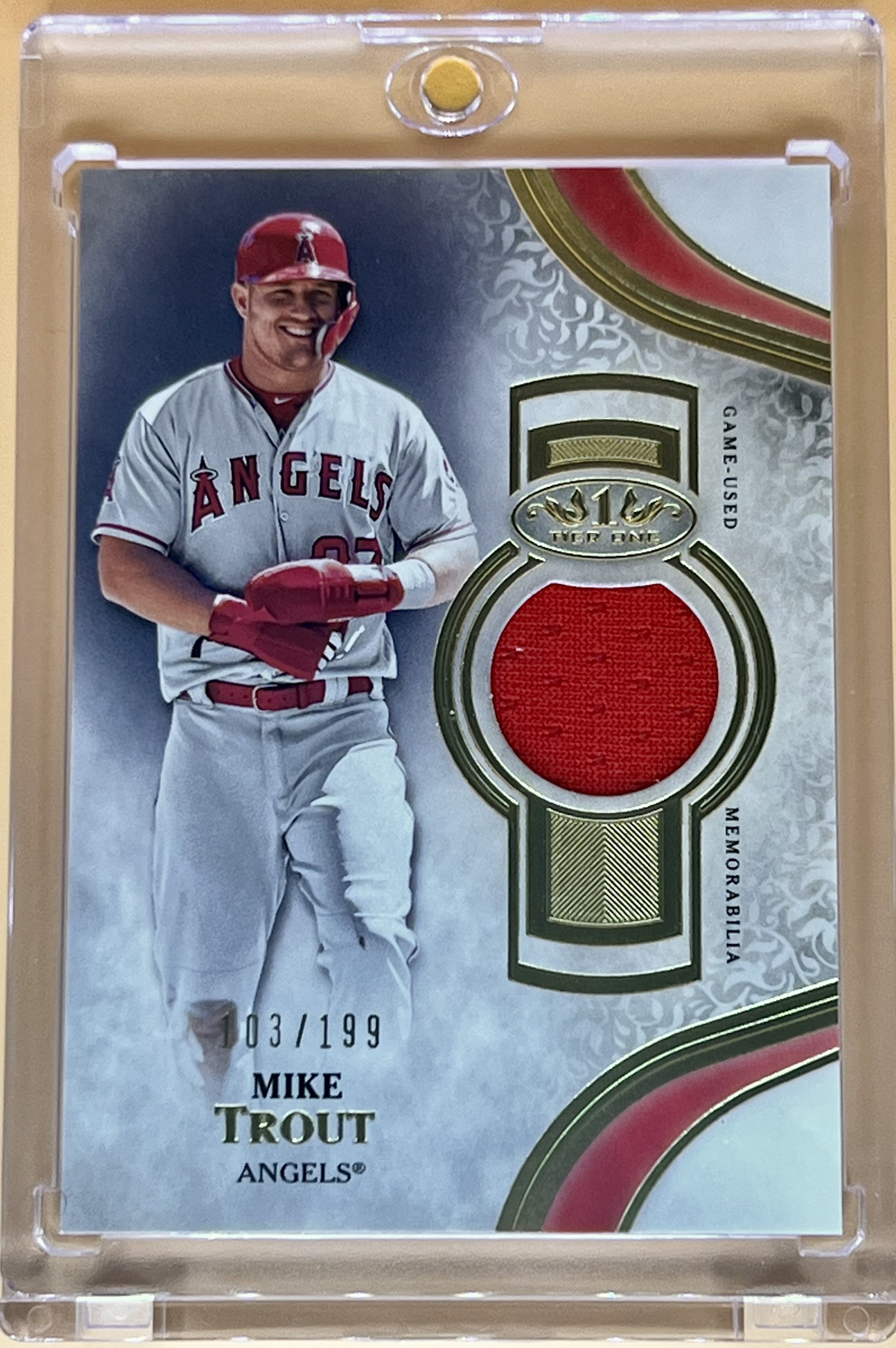 2021 Topps Tier One Mike Trout #T1R-MT Relics /199 Game Used