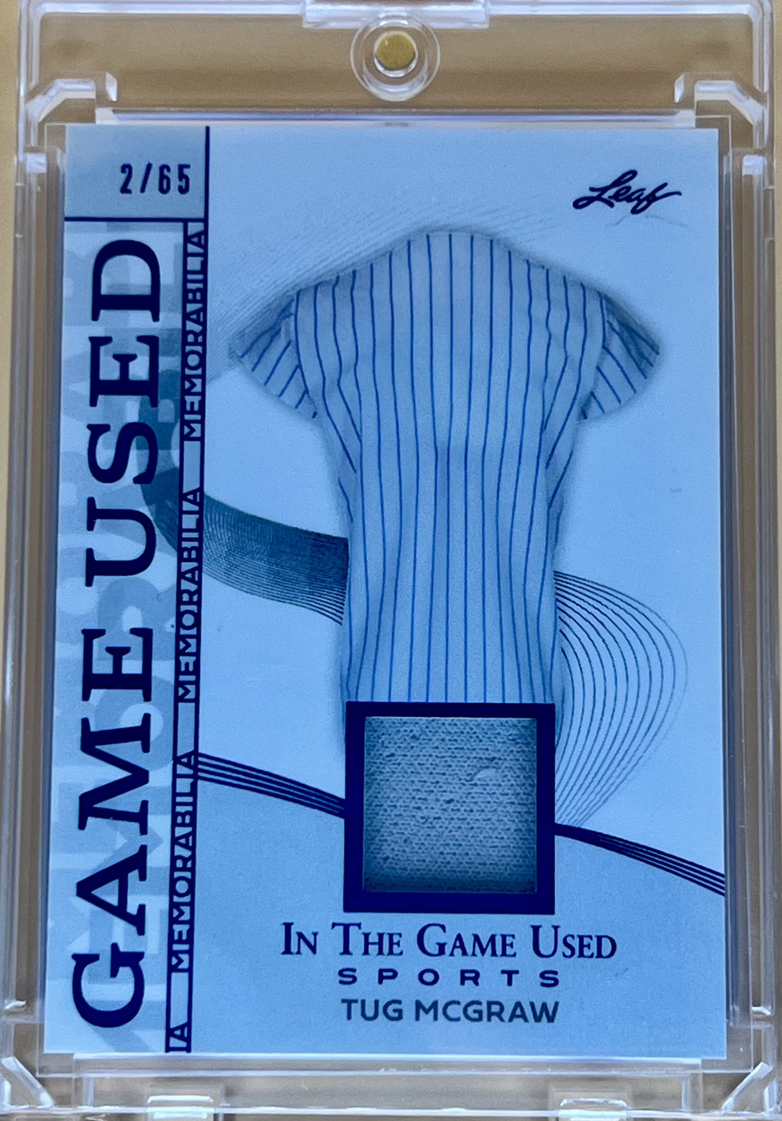2025 Leaf ITG In The Game Used Tug McGraw #GM-47 Game Used Memorabilia Relic /65