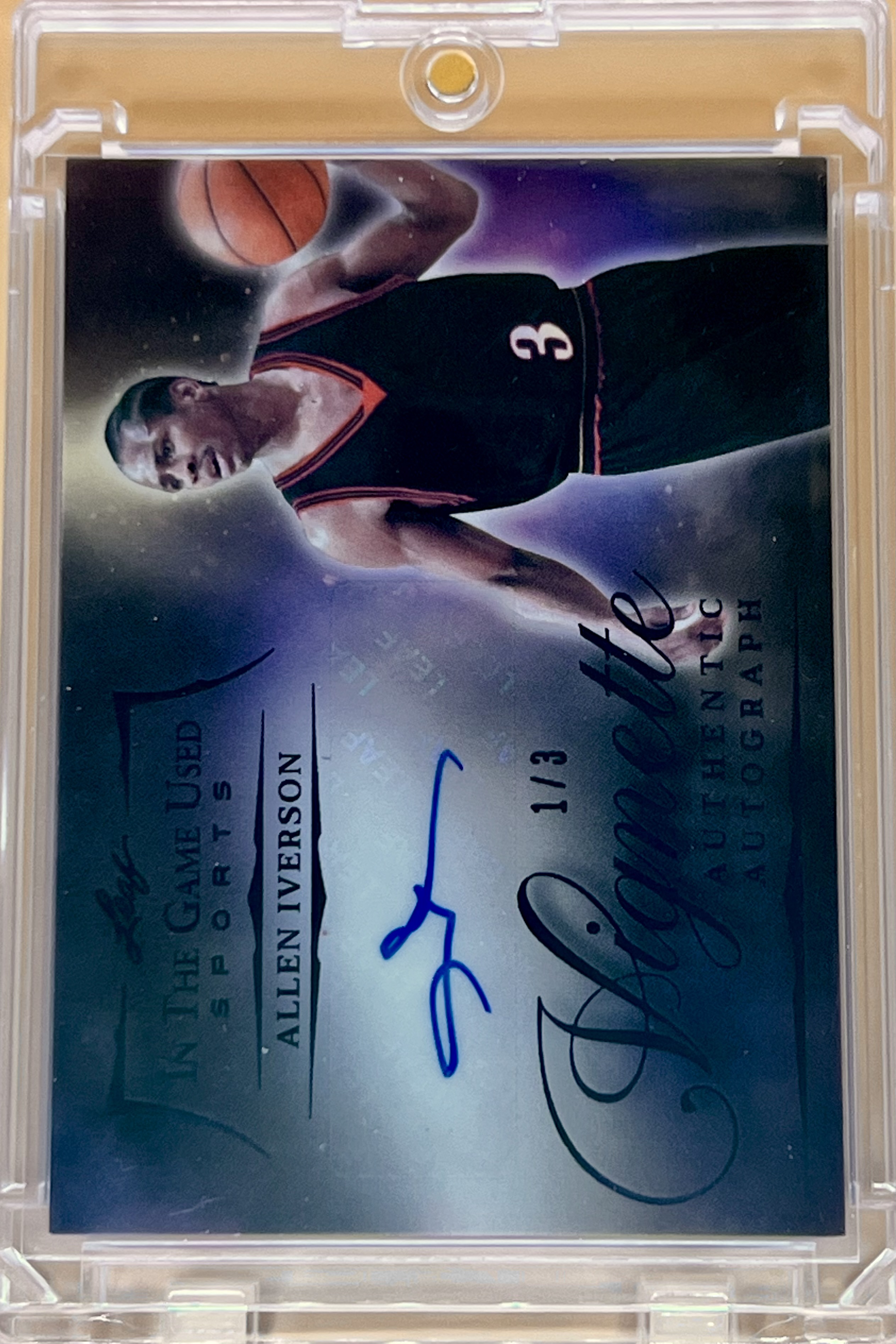 2025 Leaf ITG In The Game Used Allen Iverson #V-AI1 Vignette Auto Black 1/3 Rare!!👀🔥