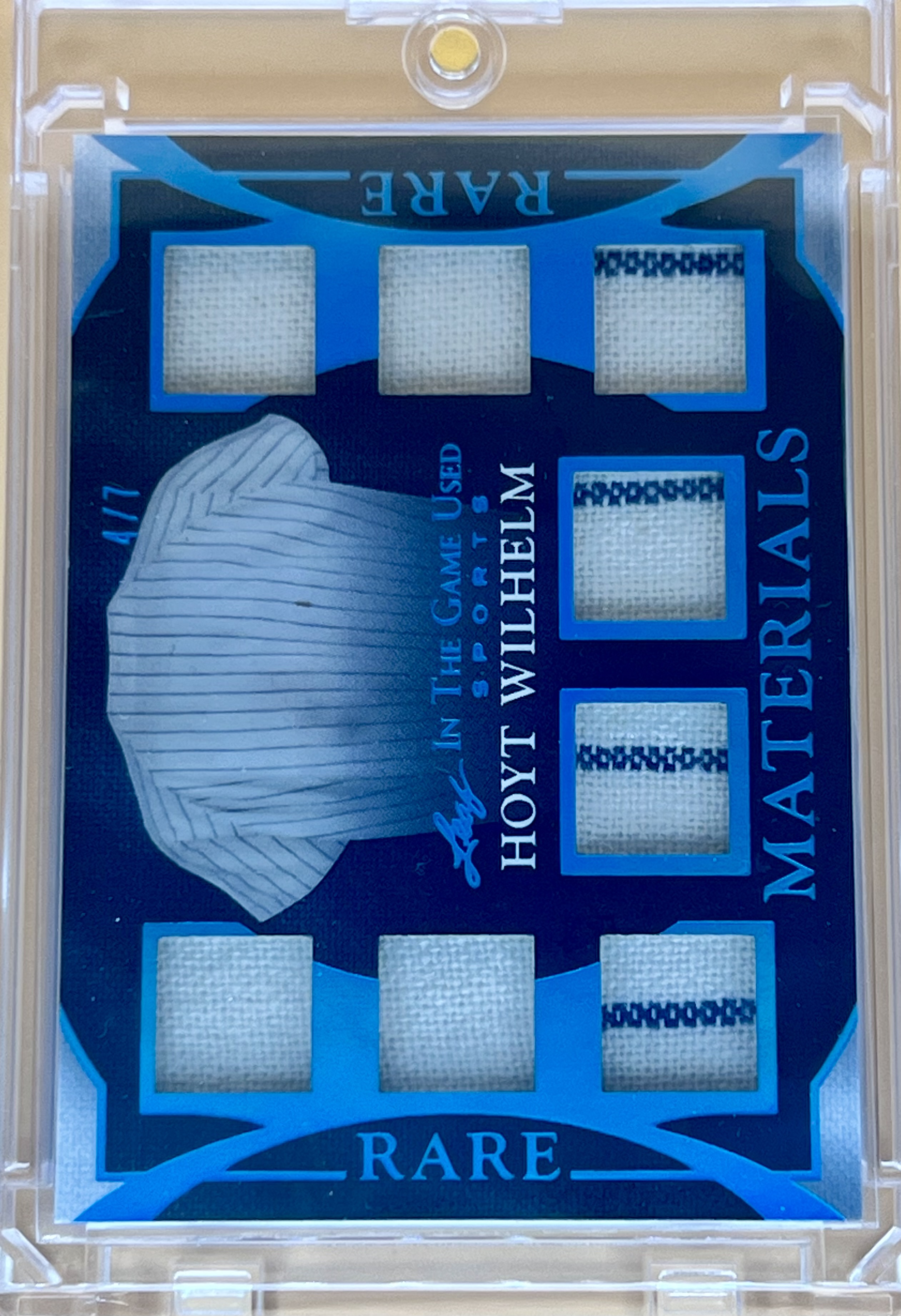 2025 Leaf ITG Used Hoyt Wilhelm #RM-8 Rare Materials 8 piece Pinstripes Game used Platinum Relic /7 👀🔥🔥