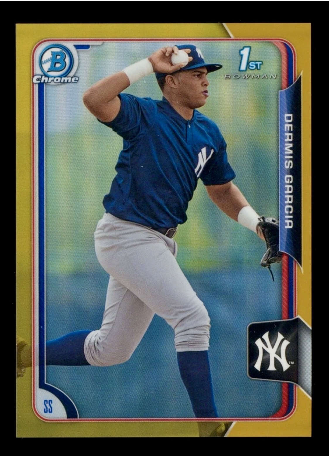 2015 Bowman Chrome Dermis Garcia #BCP13 Prospects Gold Refractor RC /50