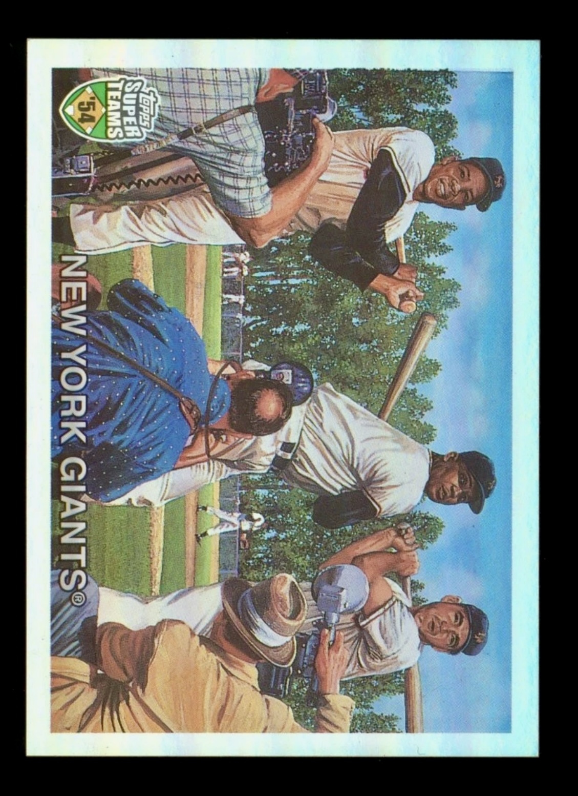 2002 Topps Super Teams NY Giants Willie Mays/Irvin/Rhodes #14 /1954 Refractor
