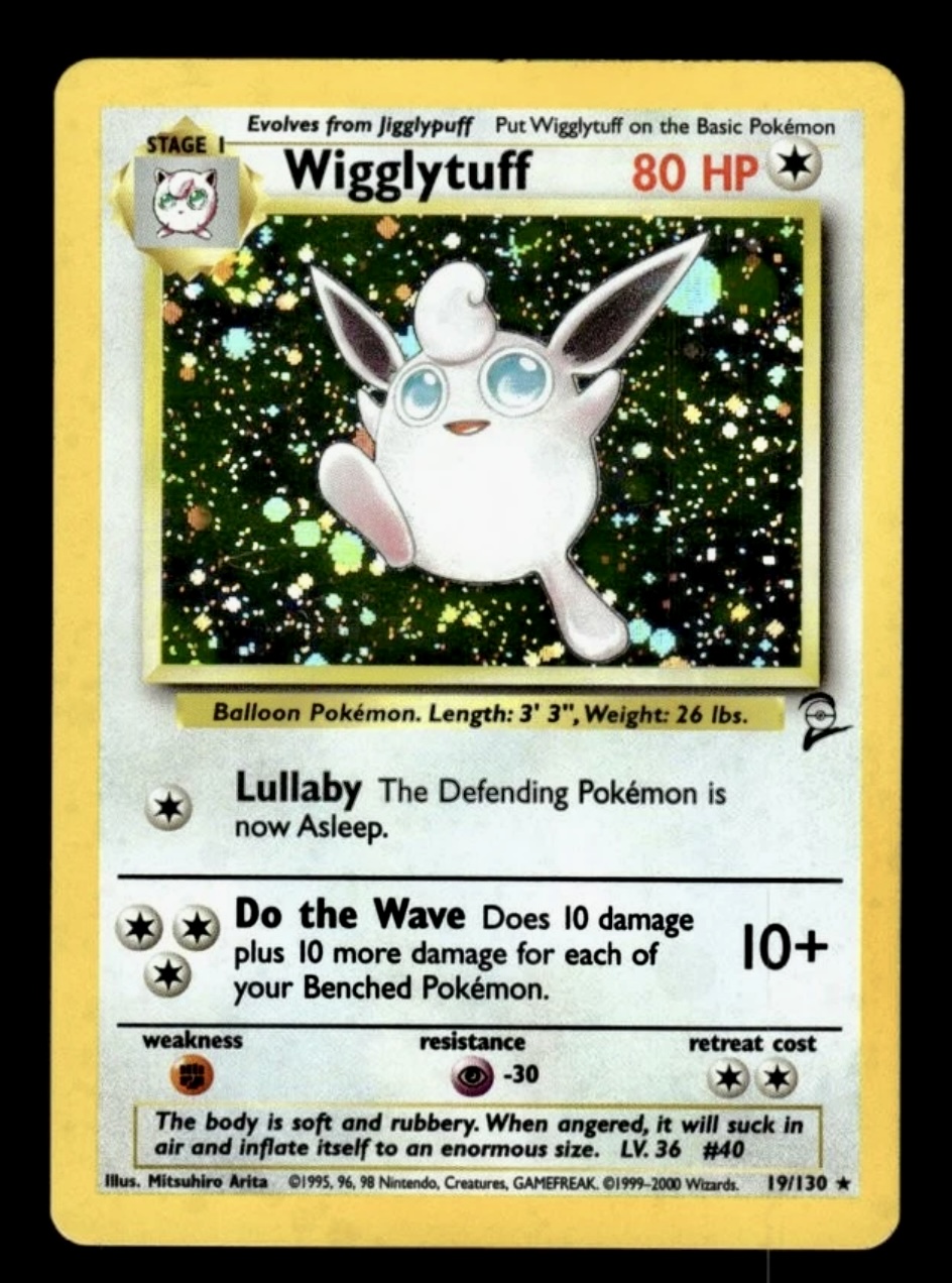 2000 Pokémon Base Set 2 Wigglytuff #19 Holographic