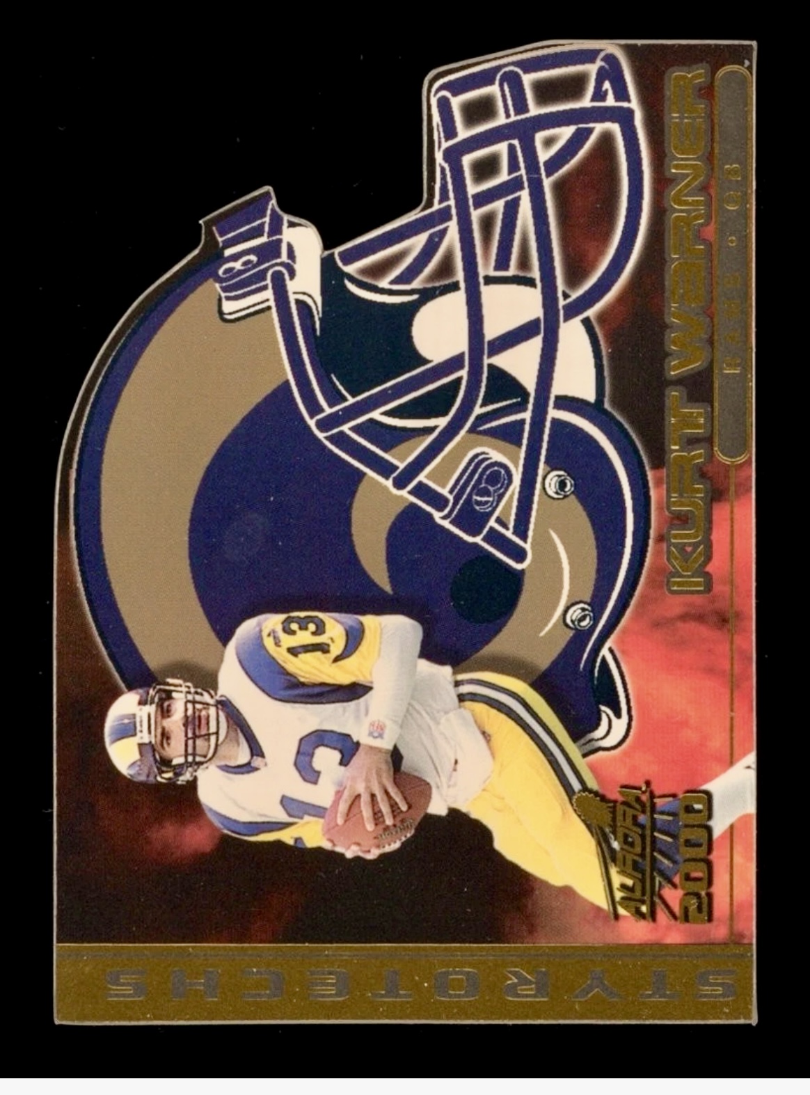 2000 Pacific Aurora Kurt Warner #16 Styrotechs Die Cut