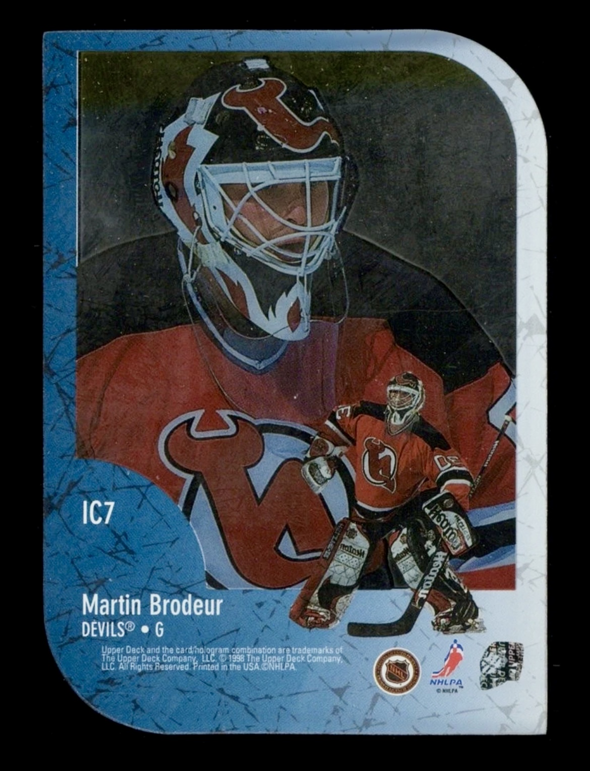 1998-99 Upper Deck Ice champions Martin Brodeur #IC7 Die Cut