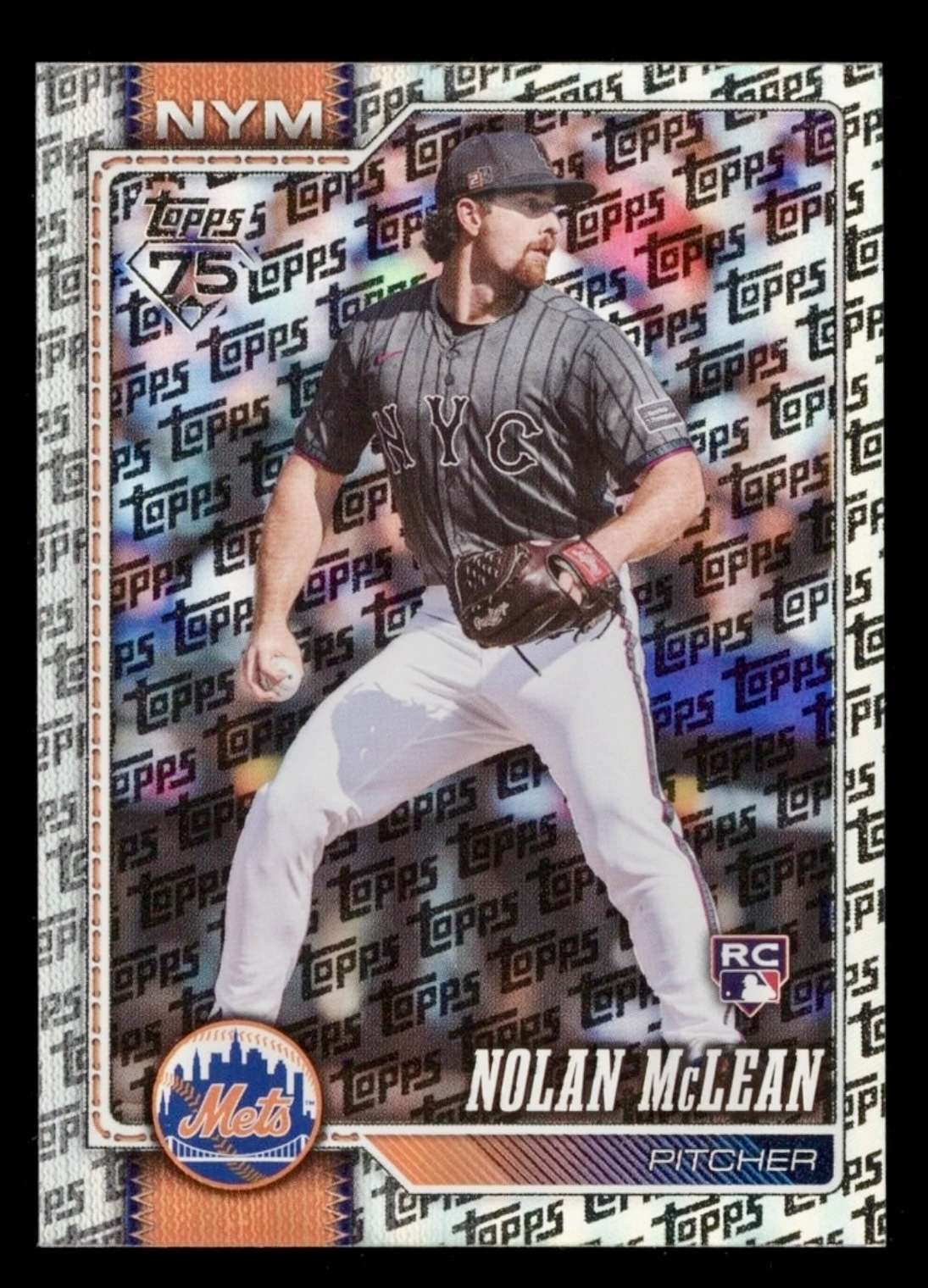 2026 Topps 75th Nolan McLean #214 Topps Logo SSP Rookie Rac