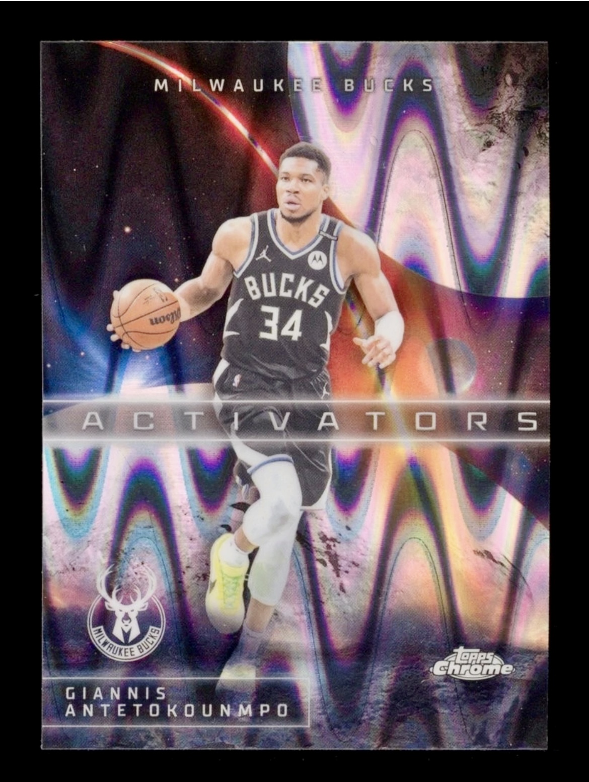 2025-26 Topps Chrome Giannis Antetokounmpo #AC-4 Activators Ray Wave Refractor