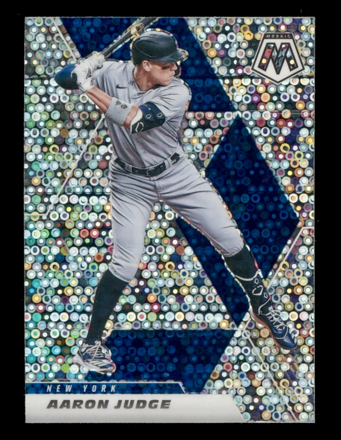 202 Panini Mosaic Aaron Judge #135 Silver disco prizm Quick Pitch