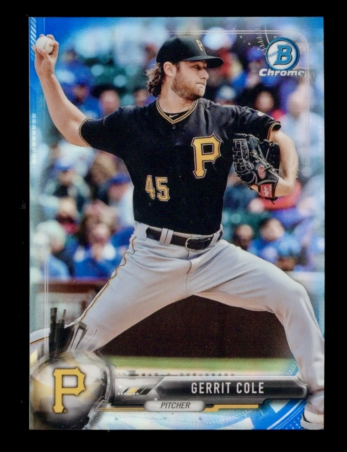 2017 Bowman Chrome Garrett Cole #92 Blue Refractor /150
