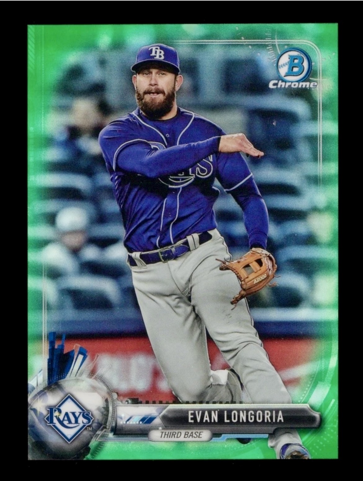 2017 Bowman Chrome Evan Longoria #73 Green Refractor /99