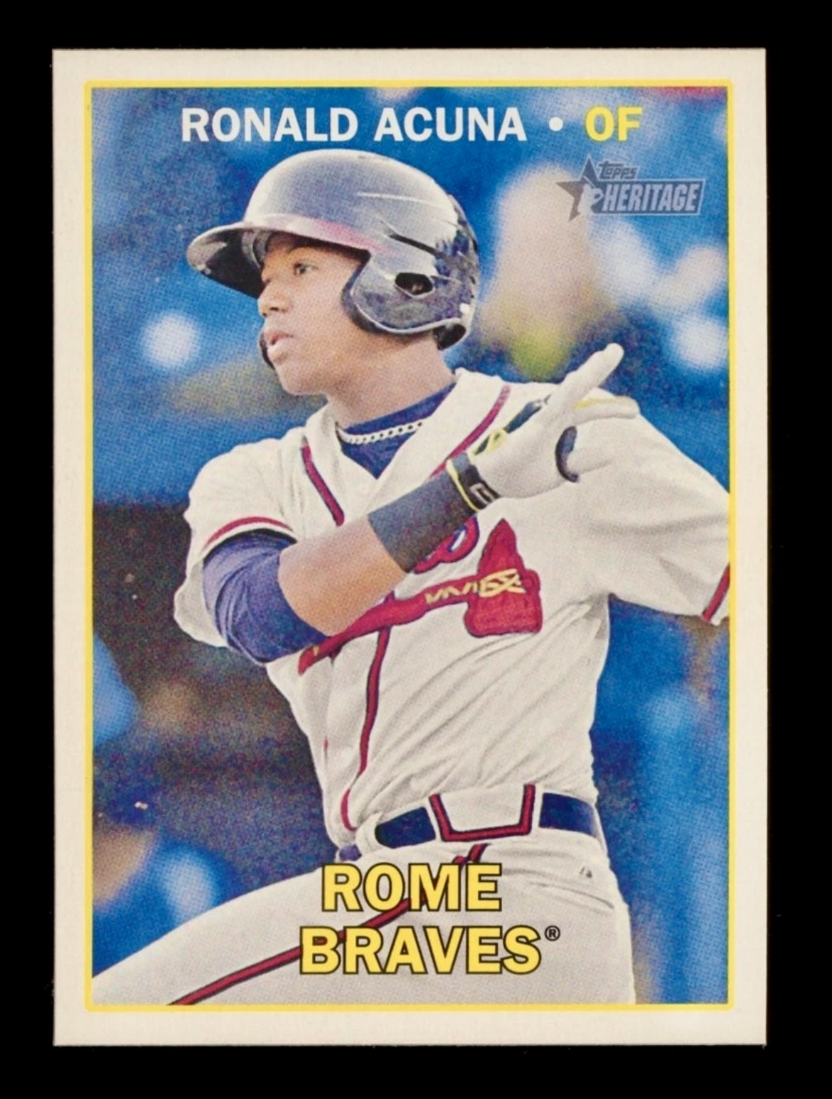 2016 Topps Heritage Minors Ronald Acuna JR #165 Prospect Minor League Rookie RC