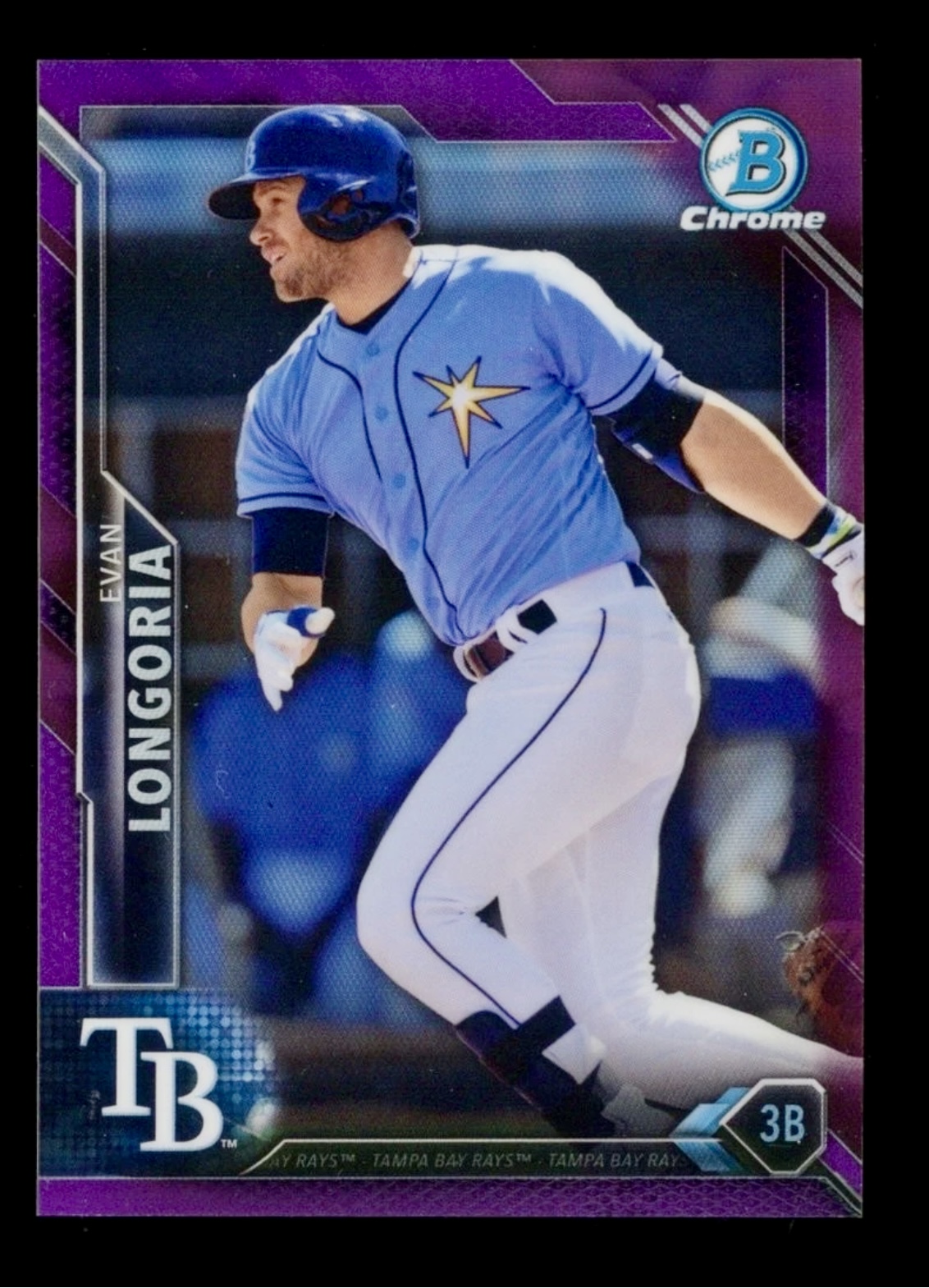 2016 Bowman Chrome Evan Longoria #35 Purple refractor /250
