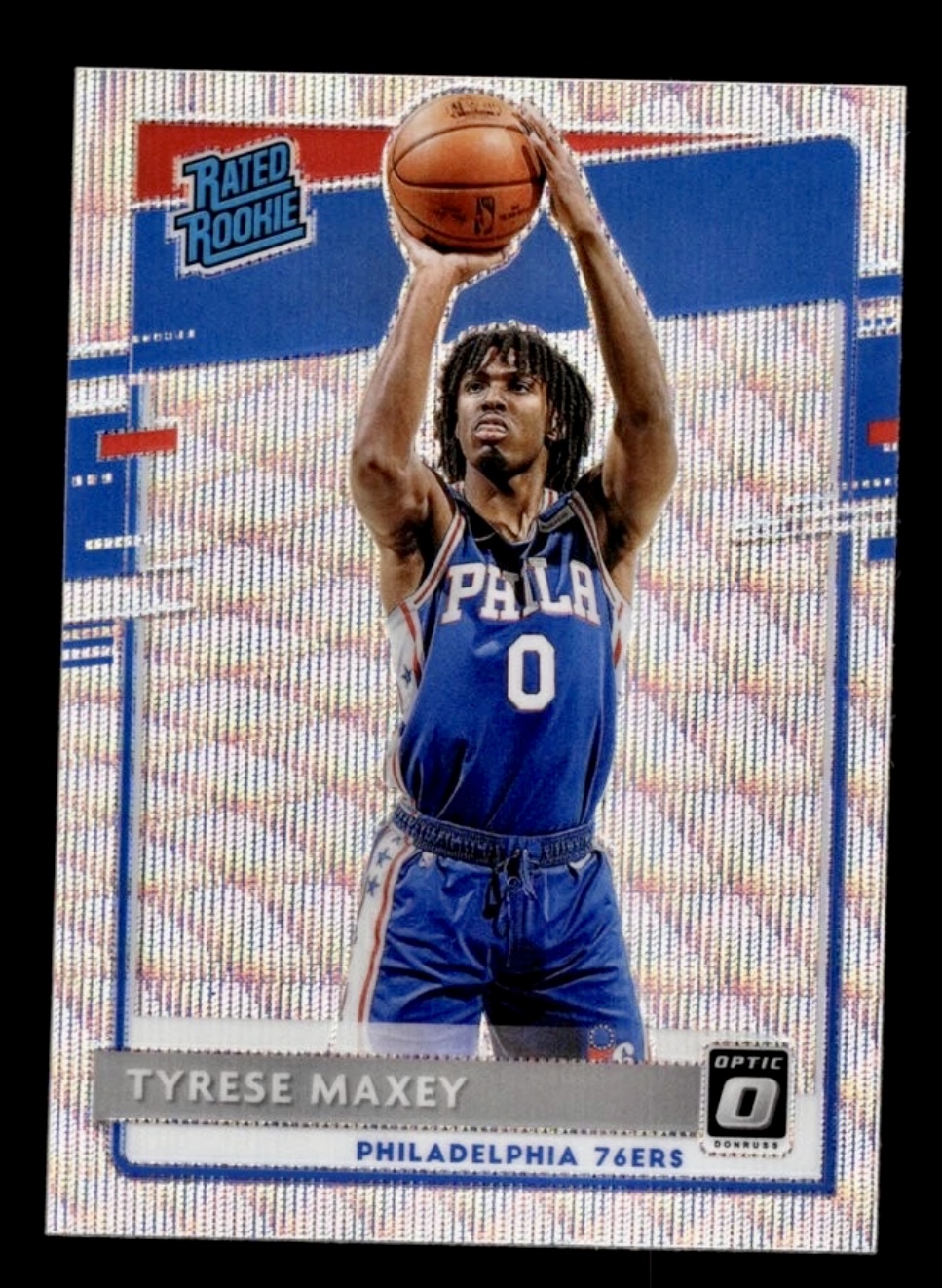 2020-21 Donruss Optic Tyrese Maxey #171 Pulsar Prizm Rated Rookie RC