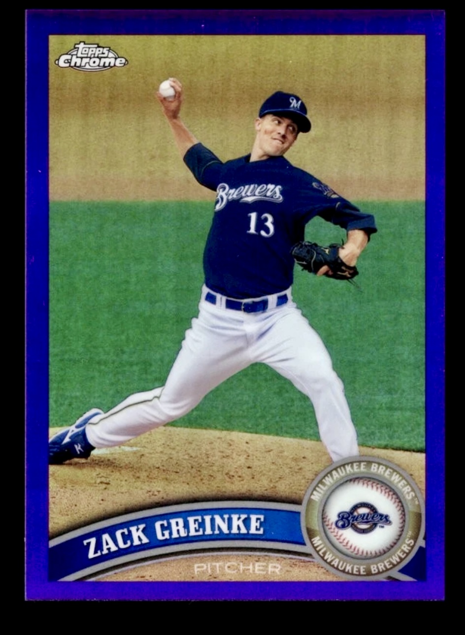 2011 Topps Chrome Zack Greinke #6 Purple Refractor /499
